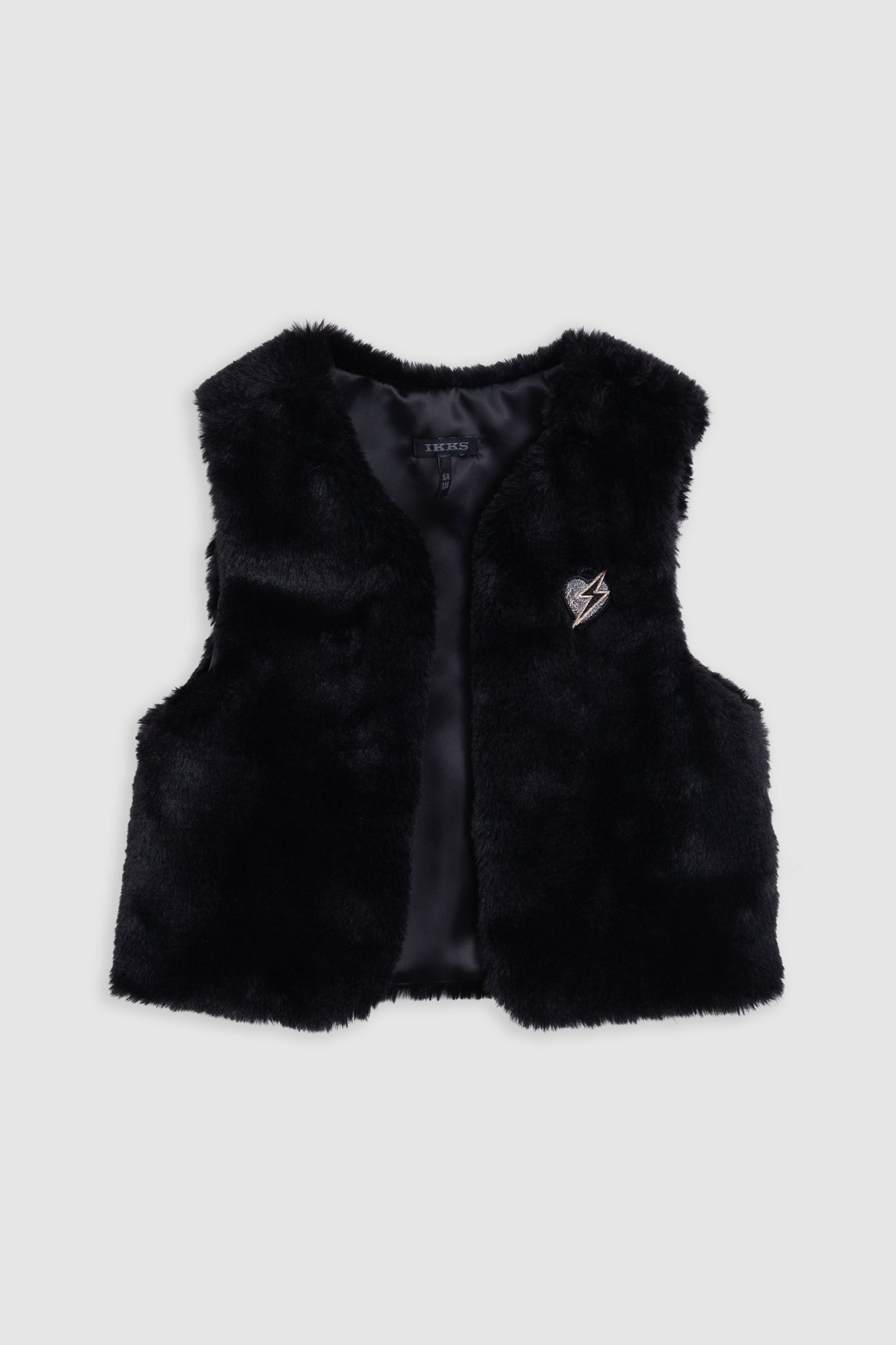 GIRL'S 2-IN-1 BLACK ROCK FLORAL DRESS AND SOFT GILET 4