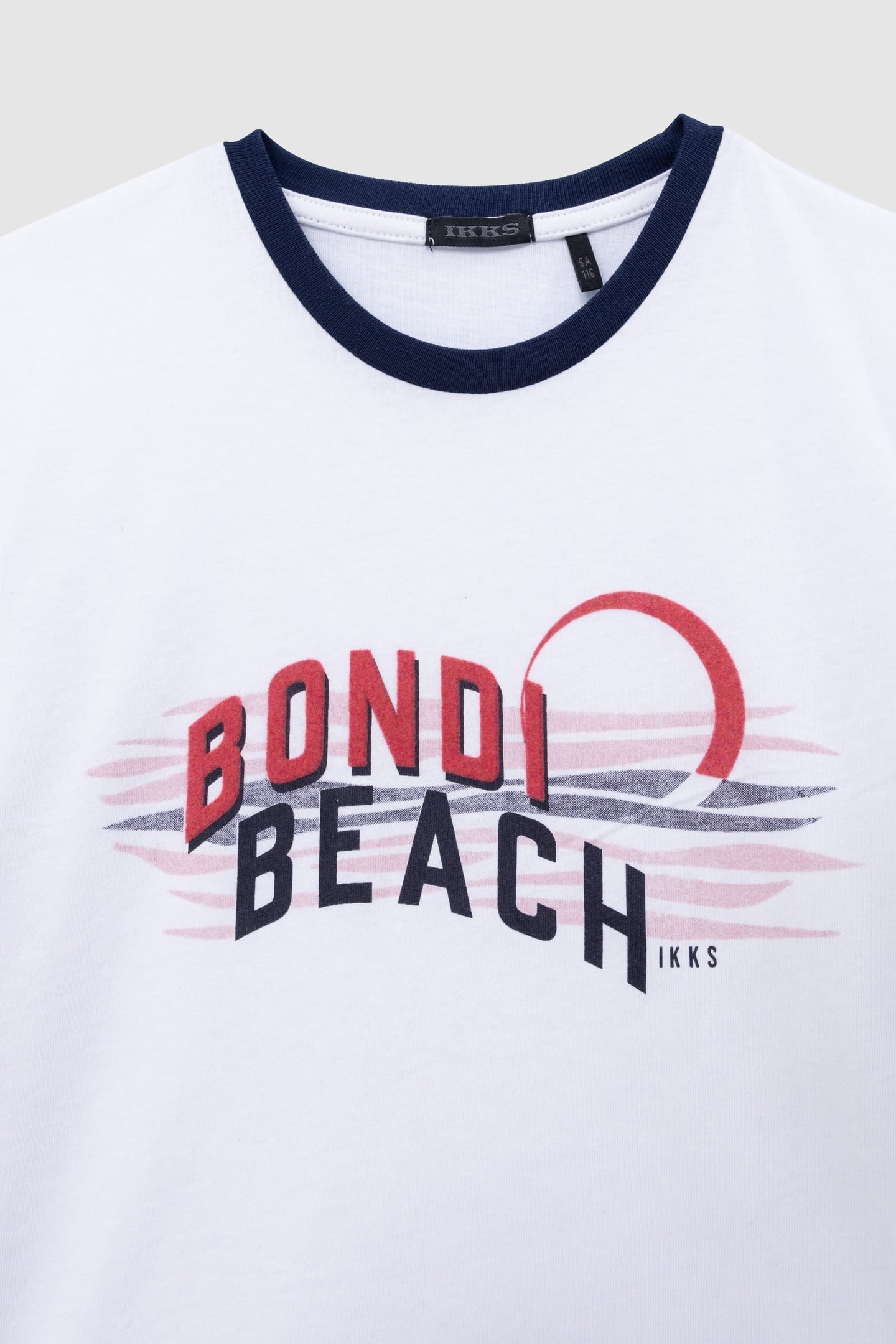 WHITE ORGANIC COTTON T-SHIRT WITH KITE STRIPES 2