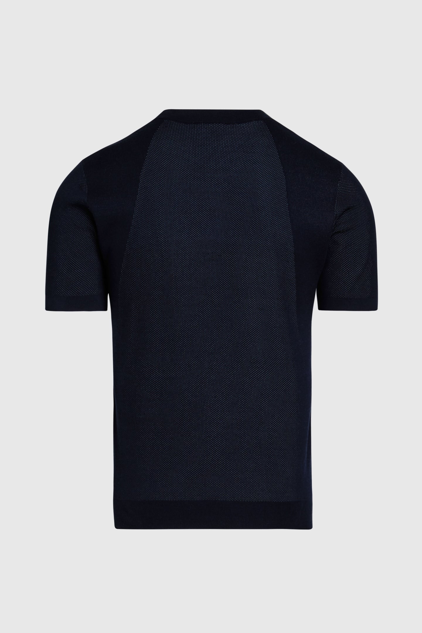 FAWEN V1.Y9.01 FLAT-KNIT-SHIRT DARK NAVY/FOG BLUE 4