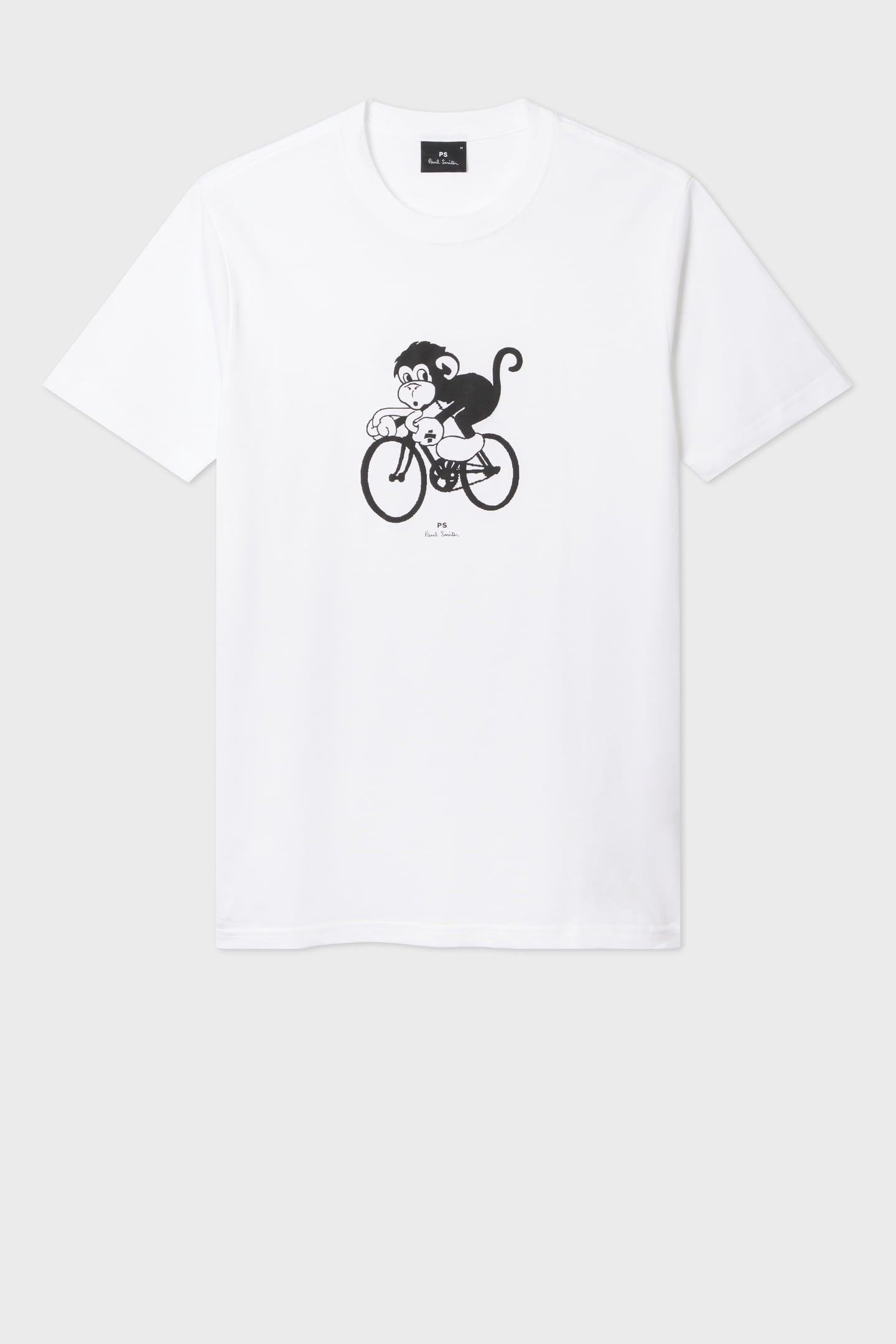 SLIM FIT TSHIRT BIKE MONKEY WHITE 1