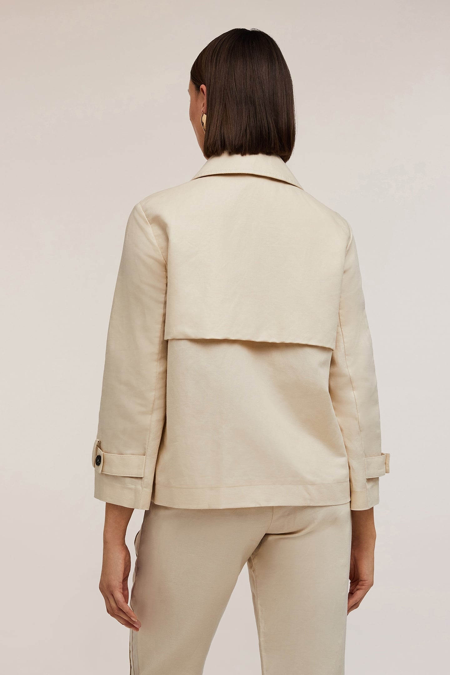 SINGLE-BREASTED BLAZER IN TECHNICAL COTTON WHITE 2