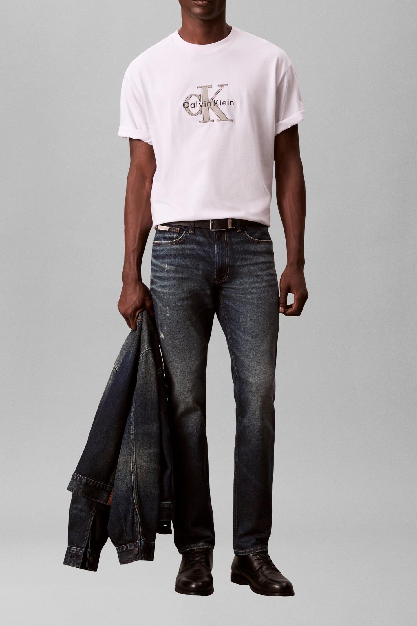 SS 16S TRICOLOR MONOLOGO TEE BRIGHT WHITE 1