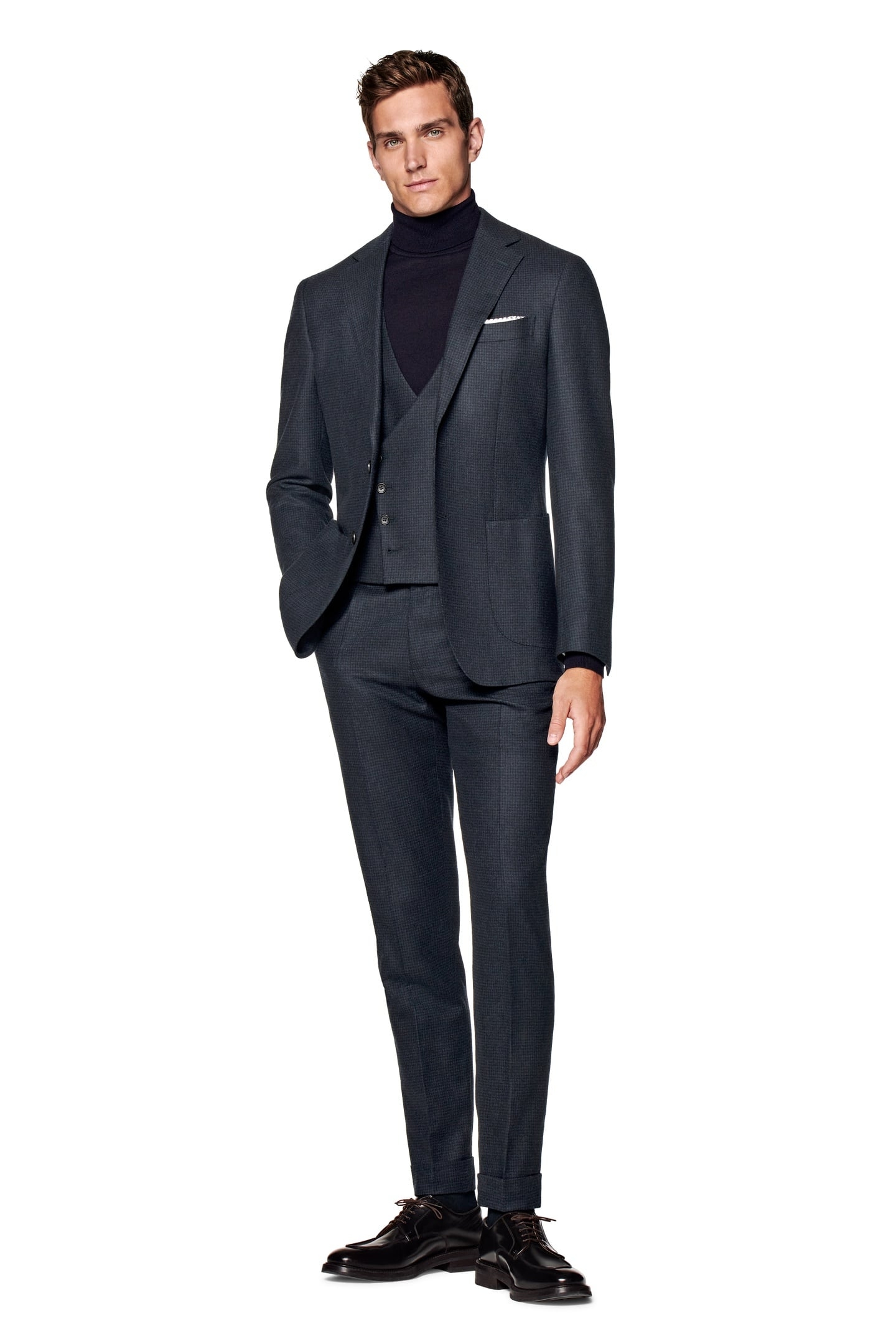 SUIT NAVY WOOL CASHMERE NAVY 4