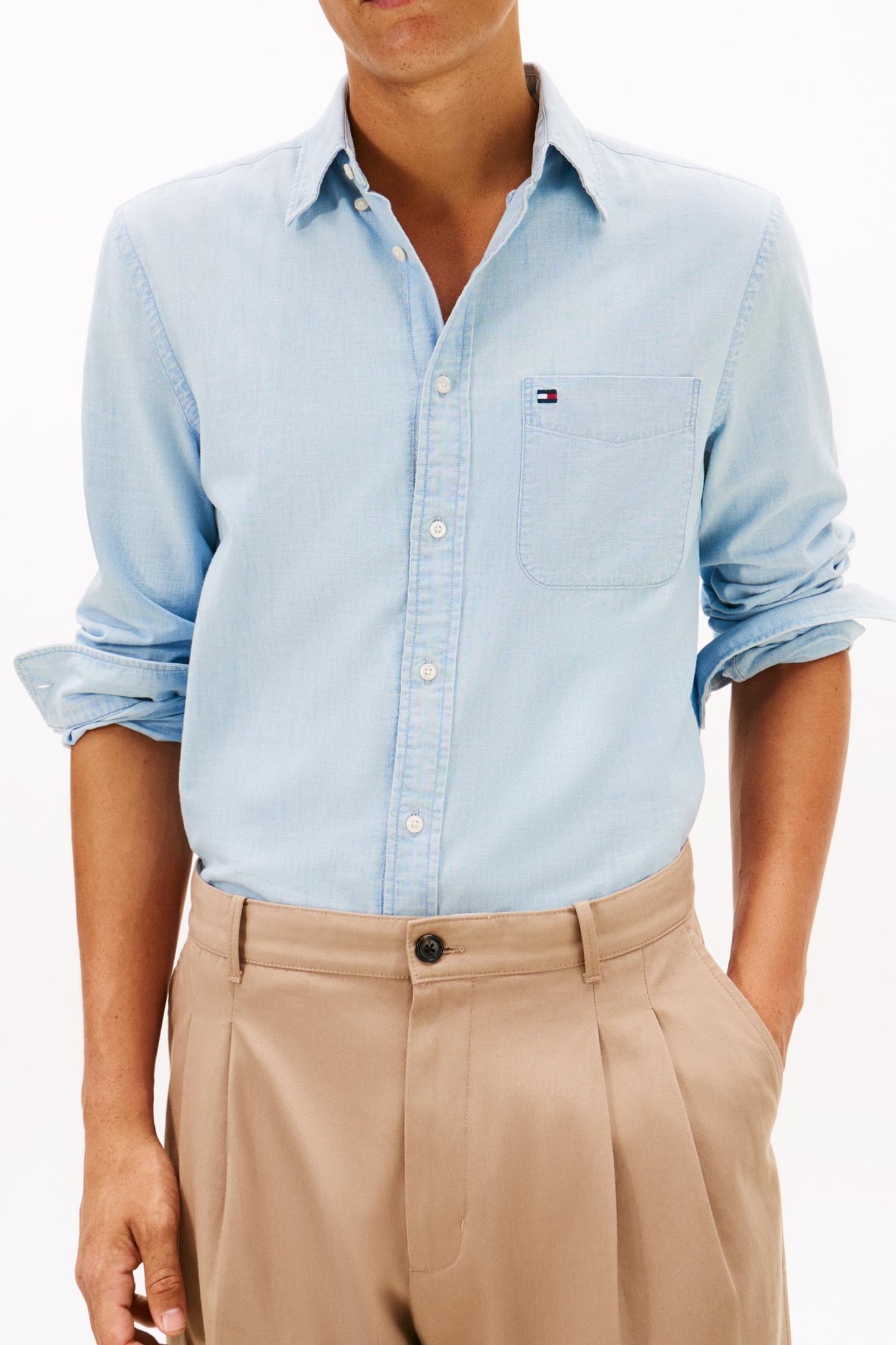 CHAMBRAY POCKET SHIRT LIGHT BLUE CHAMBRAY 1