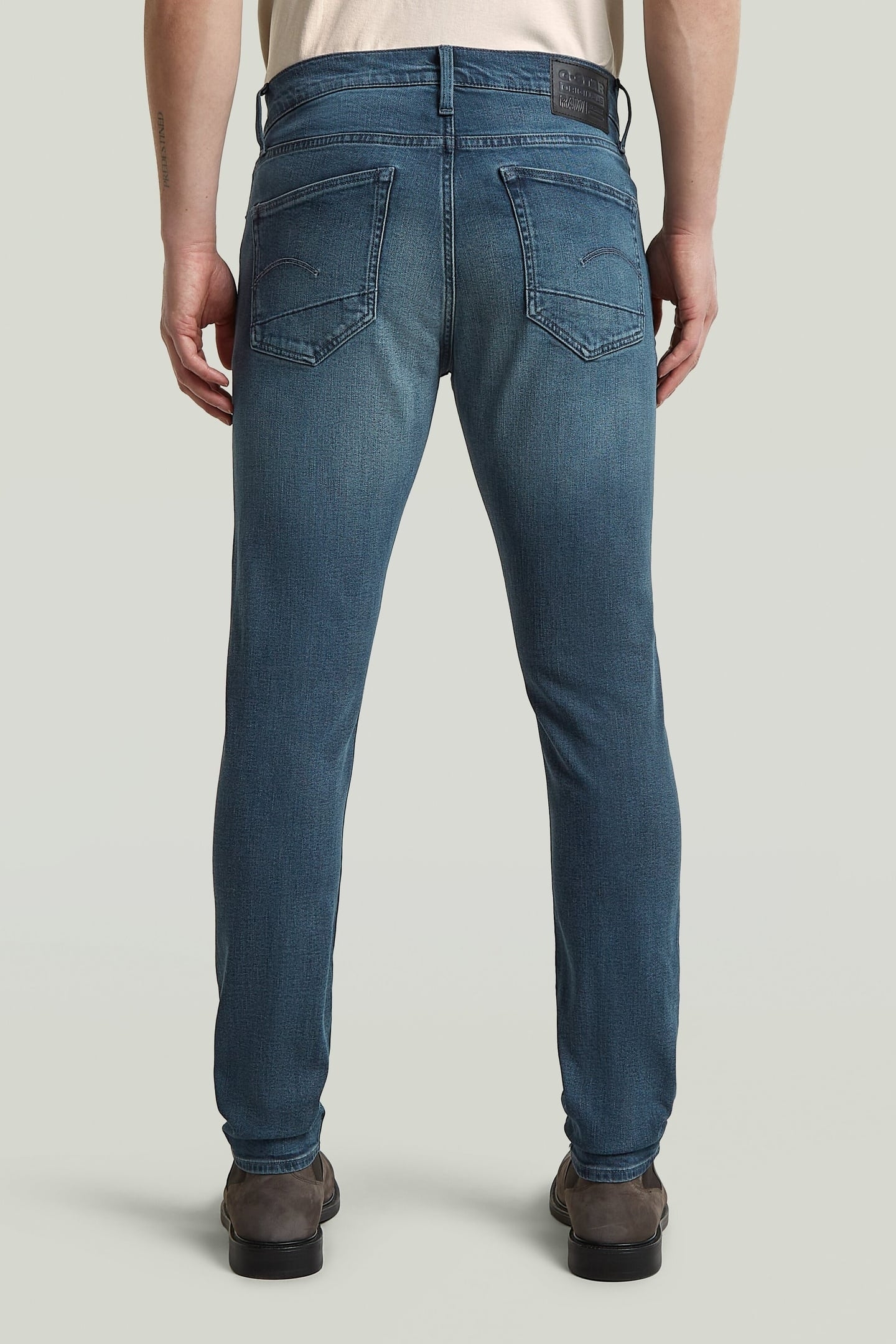 3301 SLIM JEANS ANTIQUE FOREST BLUE 3