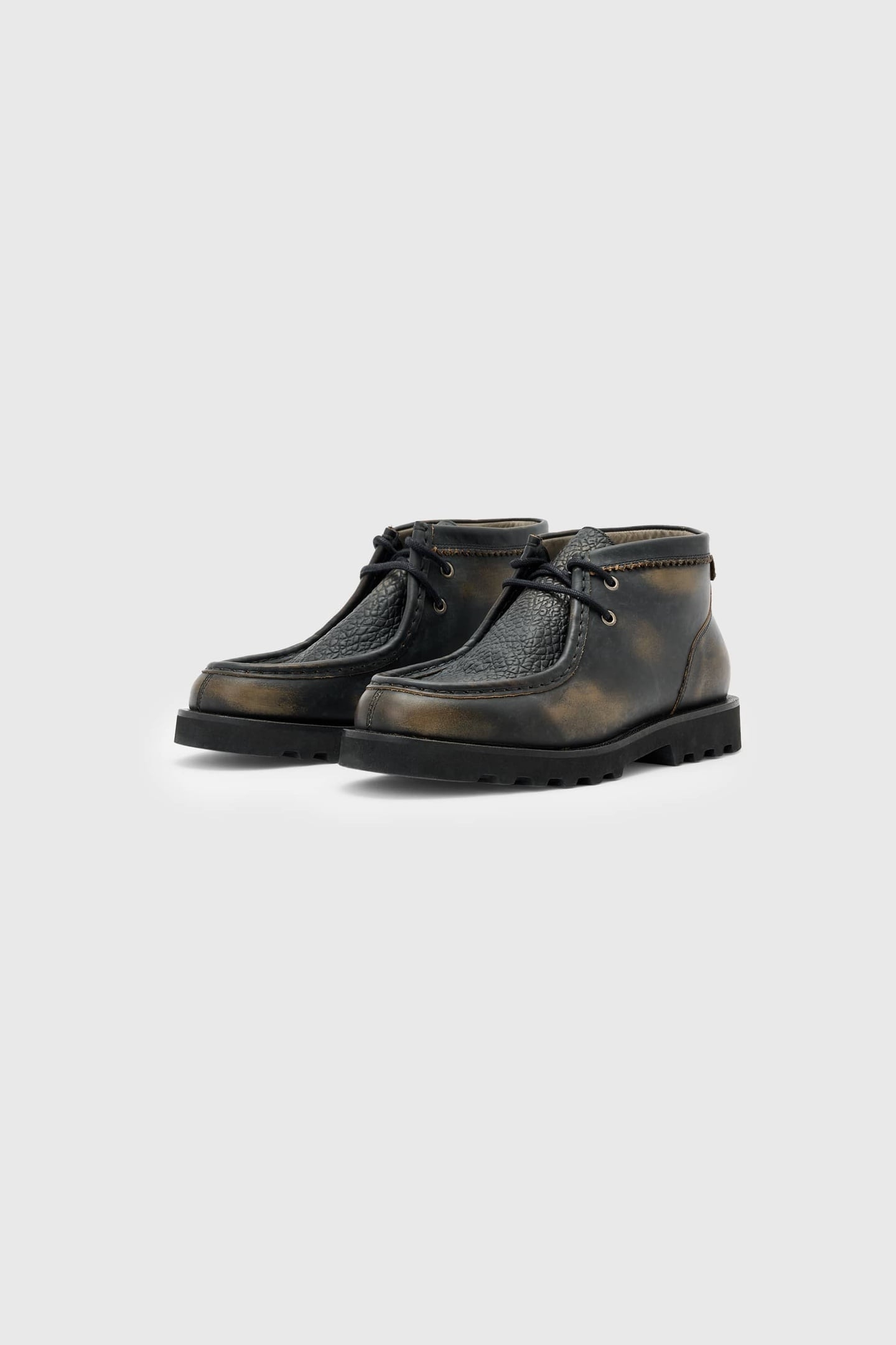 SKIFF BOOT BLACK/BROWN 2