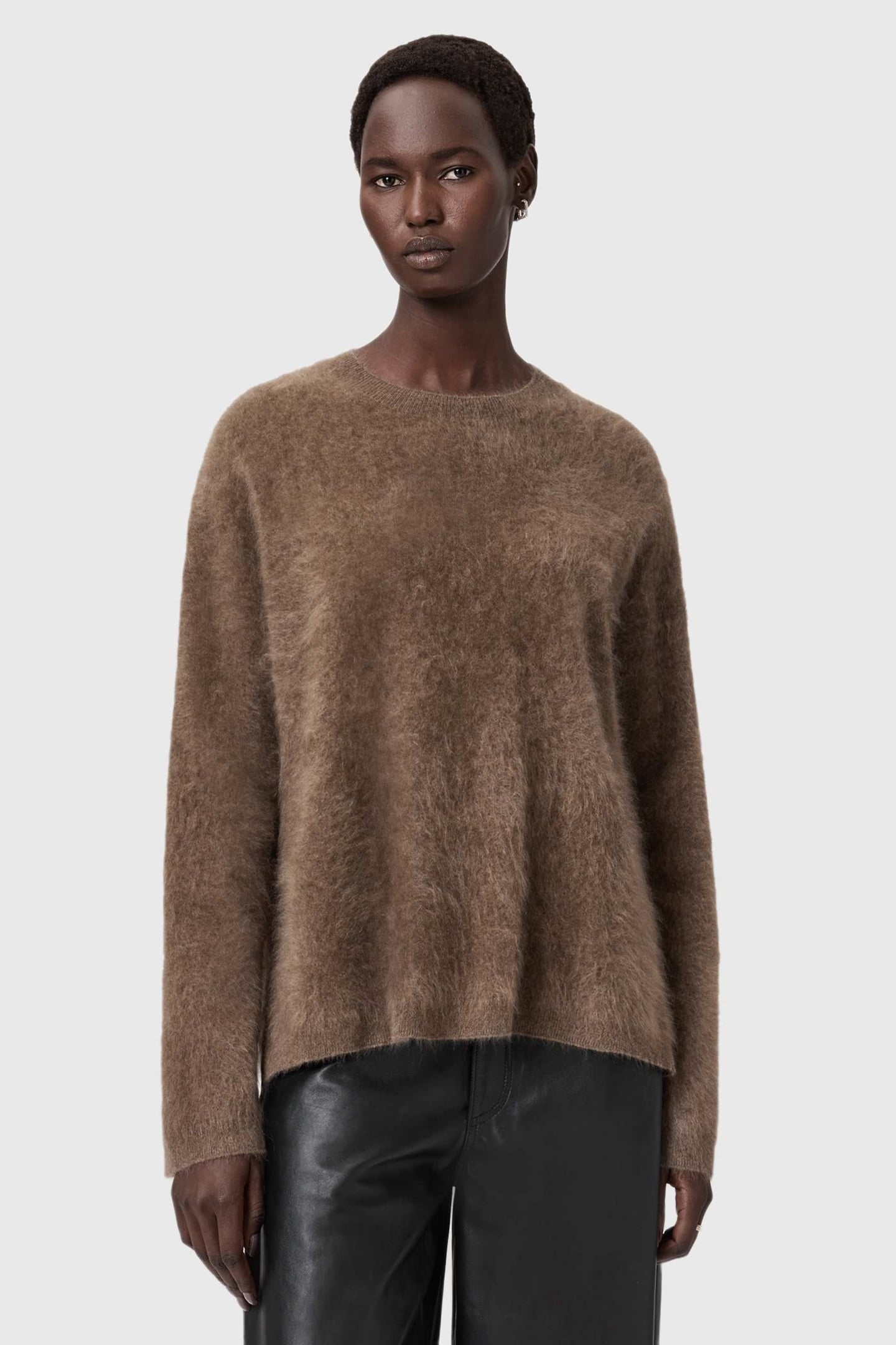 REBEL CREW NECK WALNUT BROWN 1