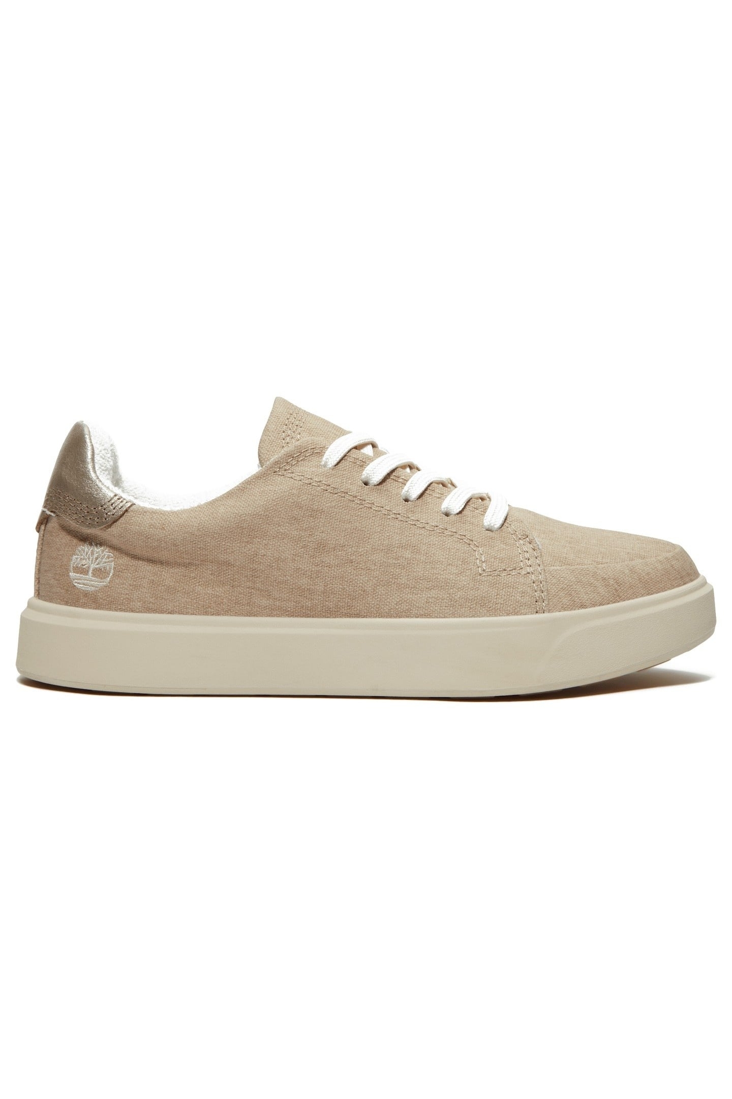 EMERSON STREET LOW LACE UP SNEAKER LIGHT BEIGE CANVAS 1
