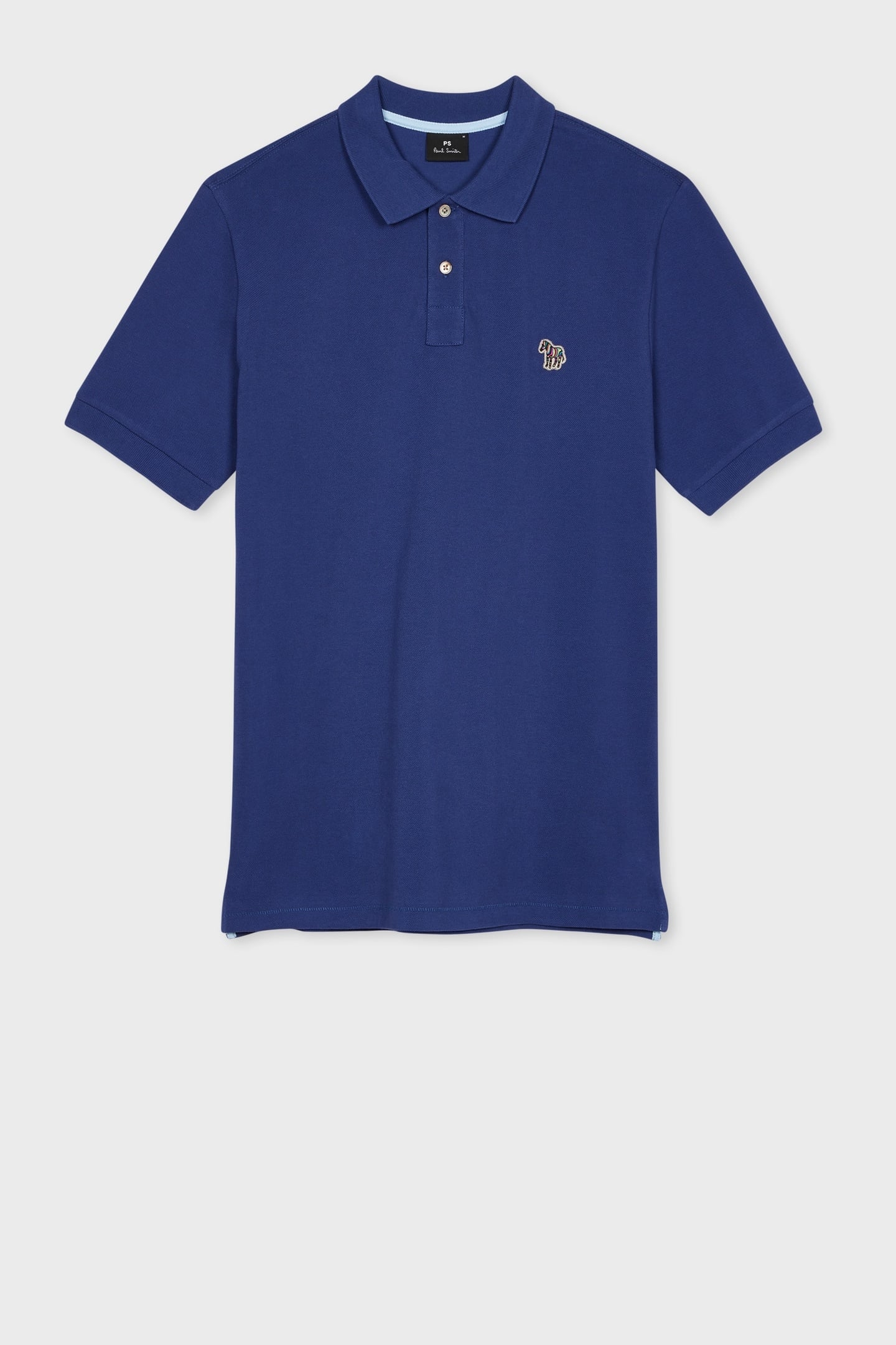 REG FIT SS POLO SHIRT ZEBRA INDIGO 1