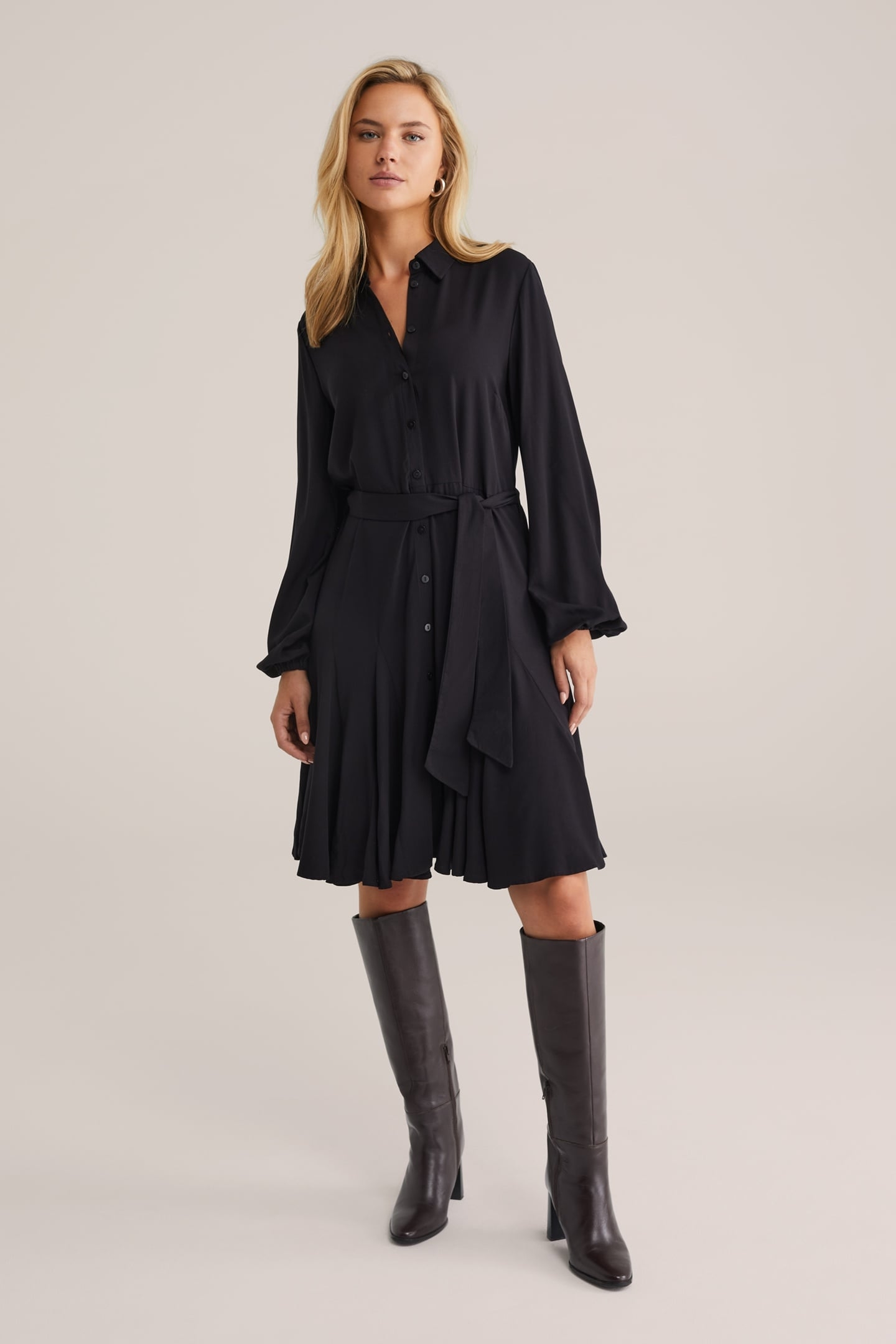 DRESS MID LENGTH BLACK 2