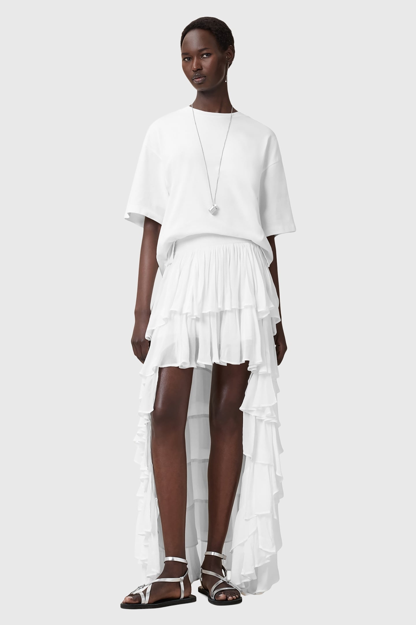 CAVARLY MAXI SKIRT SNOW WHITE 3