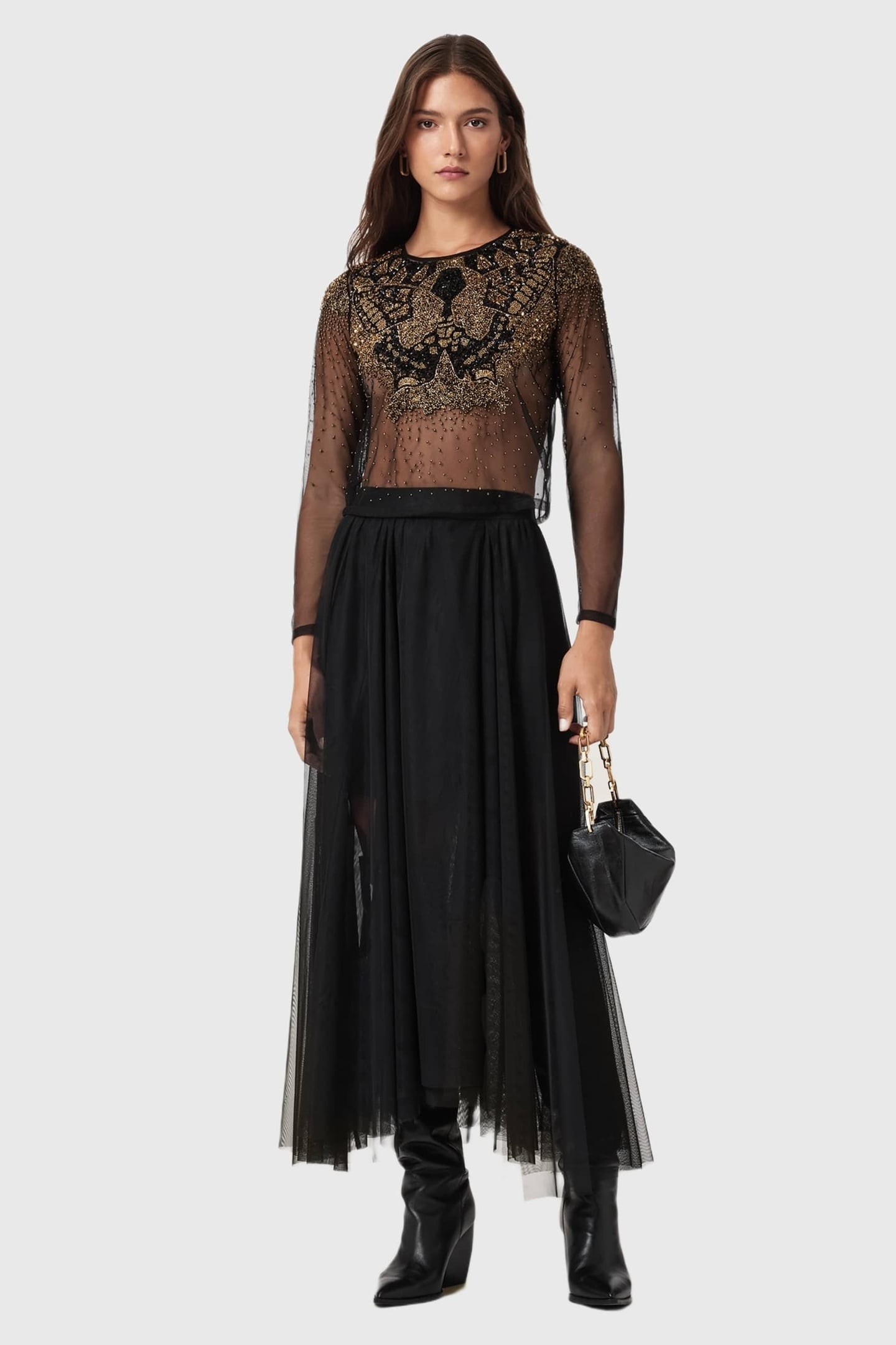 ALLY TULLE SKIRT BLACK 1