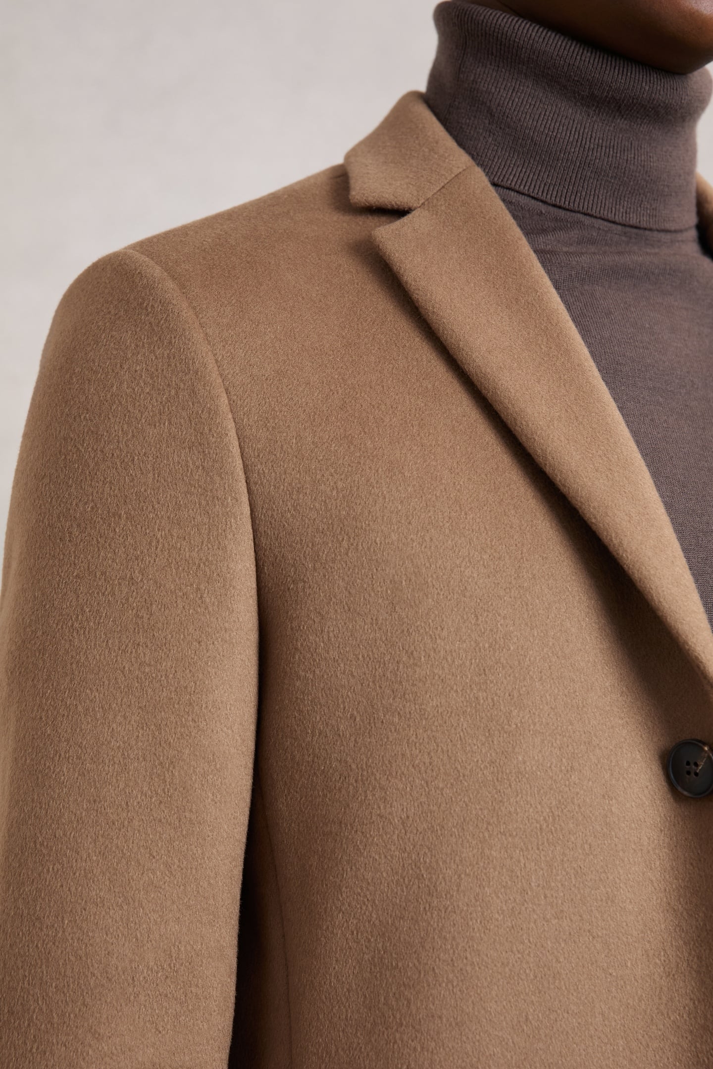 LS SB WOOL BLEND OVERCOAT LIGHT BROWN 4