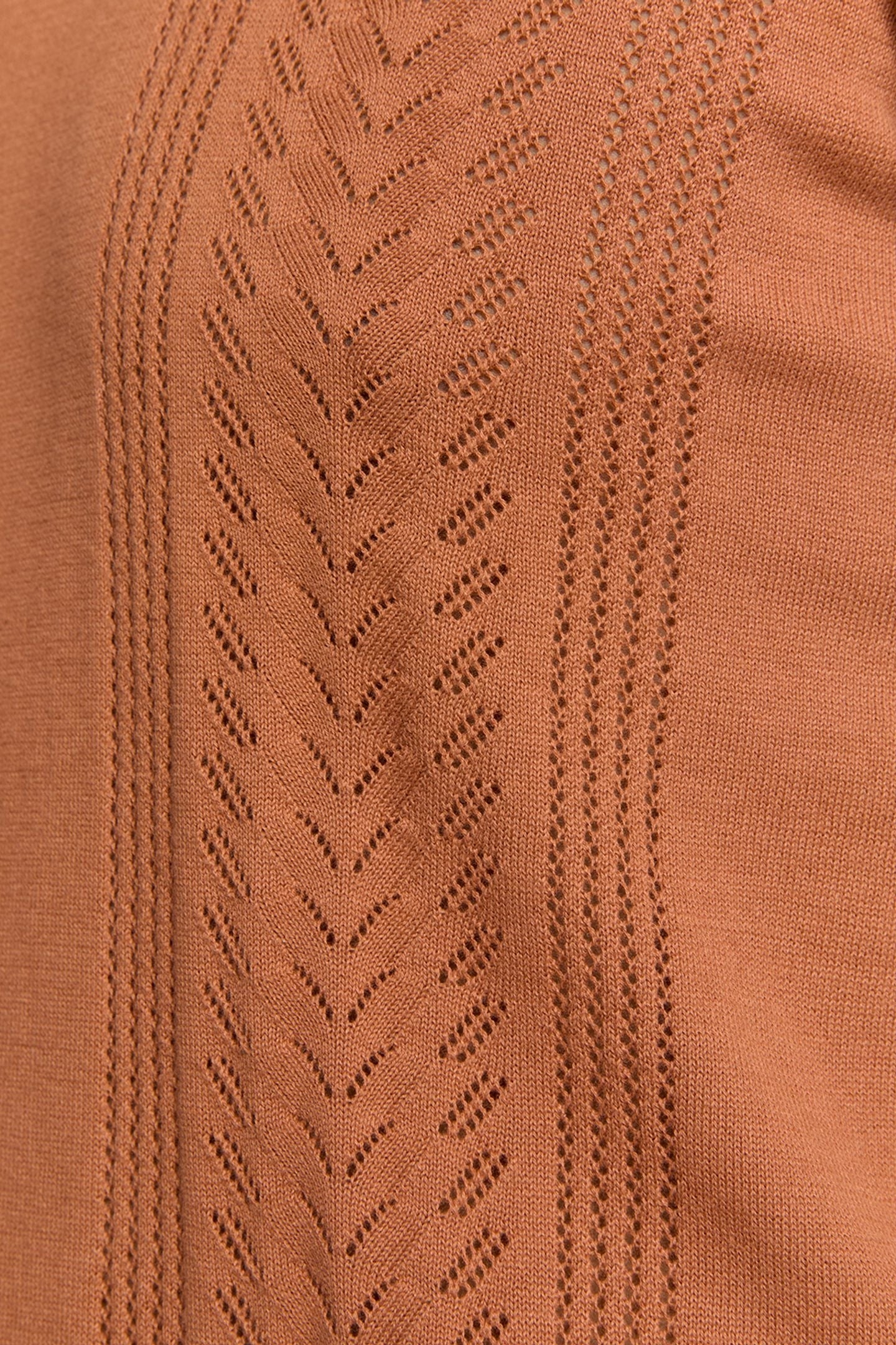 PULLOVER SHORT SLEEVE POLO SOLID PLACED JACQUARD CARAMEL 6