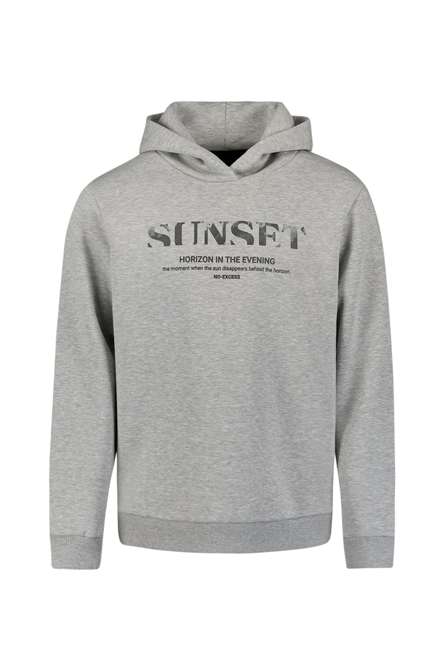 SWEATER HOODED GREY MELANGE 4