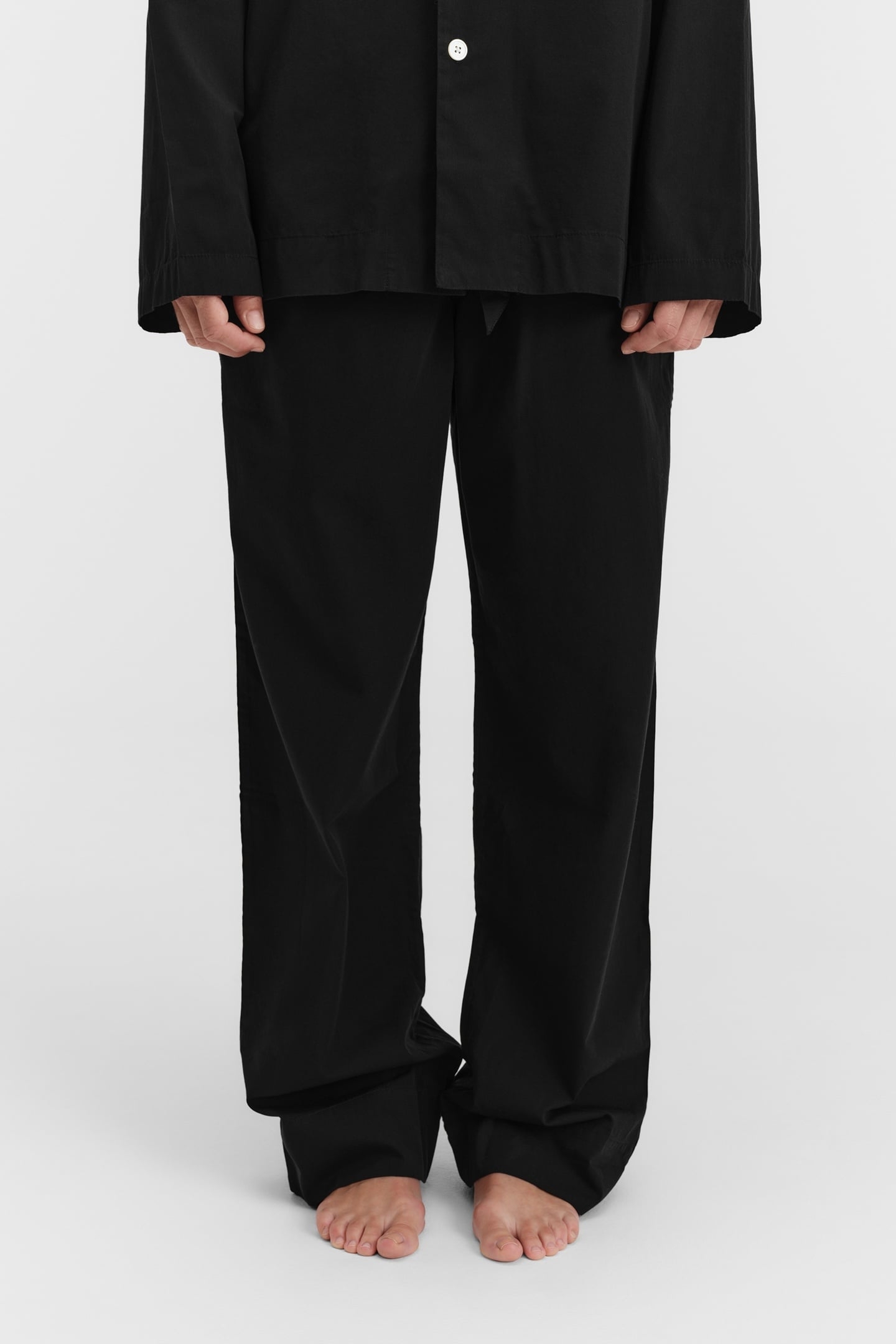 UNISEX POPLIN, PYJAMAS PANTS ALL BLACK 1