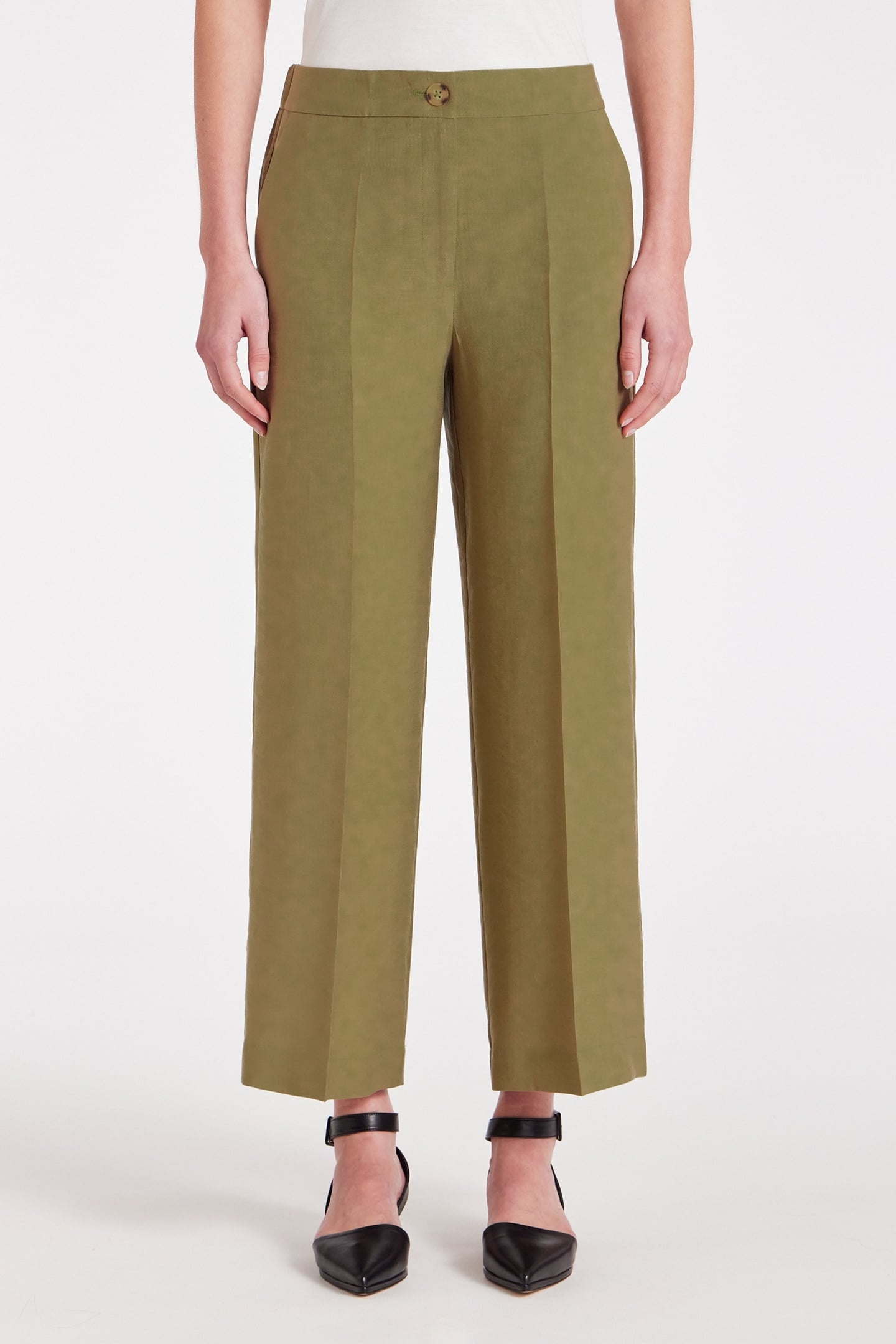 TROUSERS LT GREYISH GREEN 1