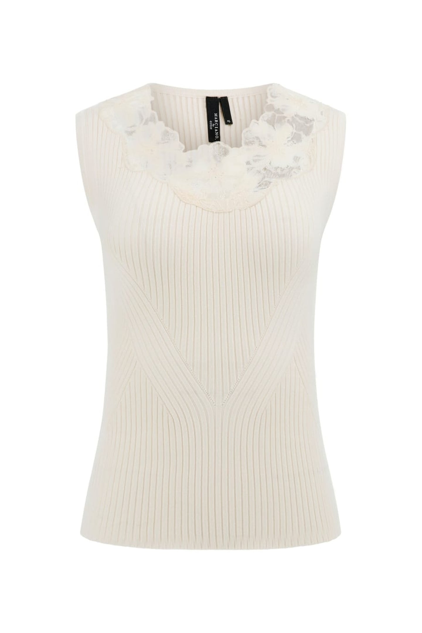 MARCIANO BY GUESS CANDICE LACE SL SWEATER TOP SANDY SHORE 5