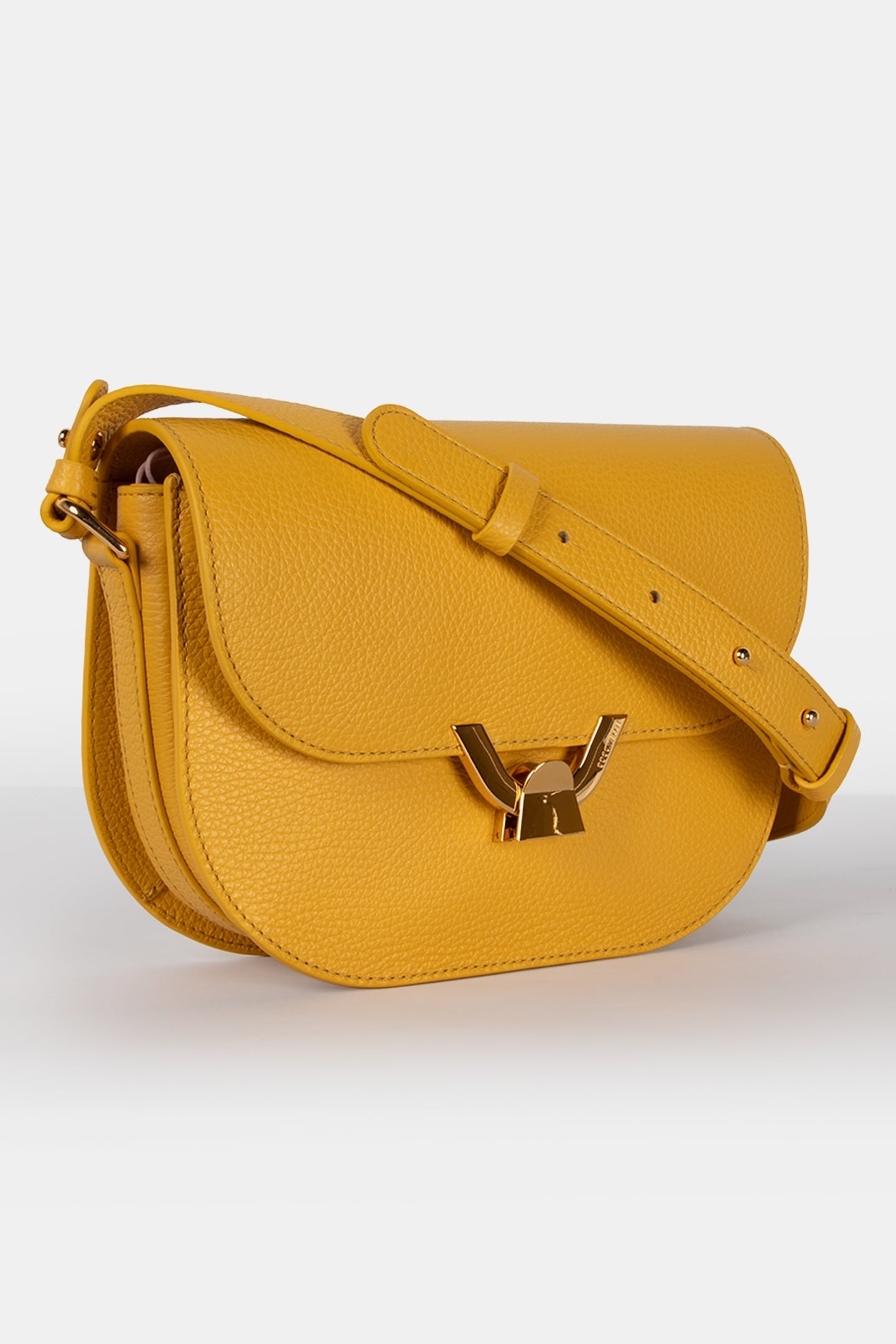 LEATHER CROSS BODY BAG IN YELLOW 3