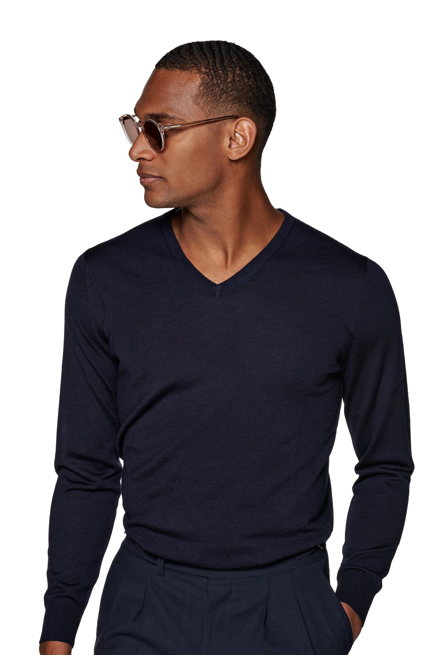 V-NECK MERINO NAVY NAVY 1