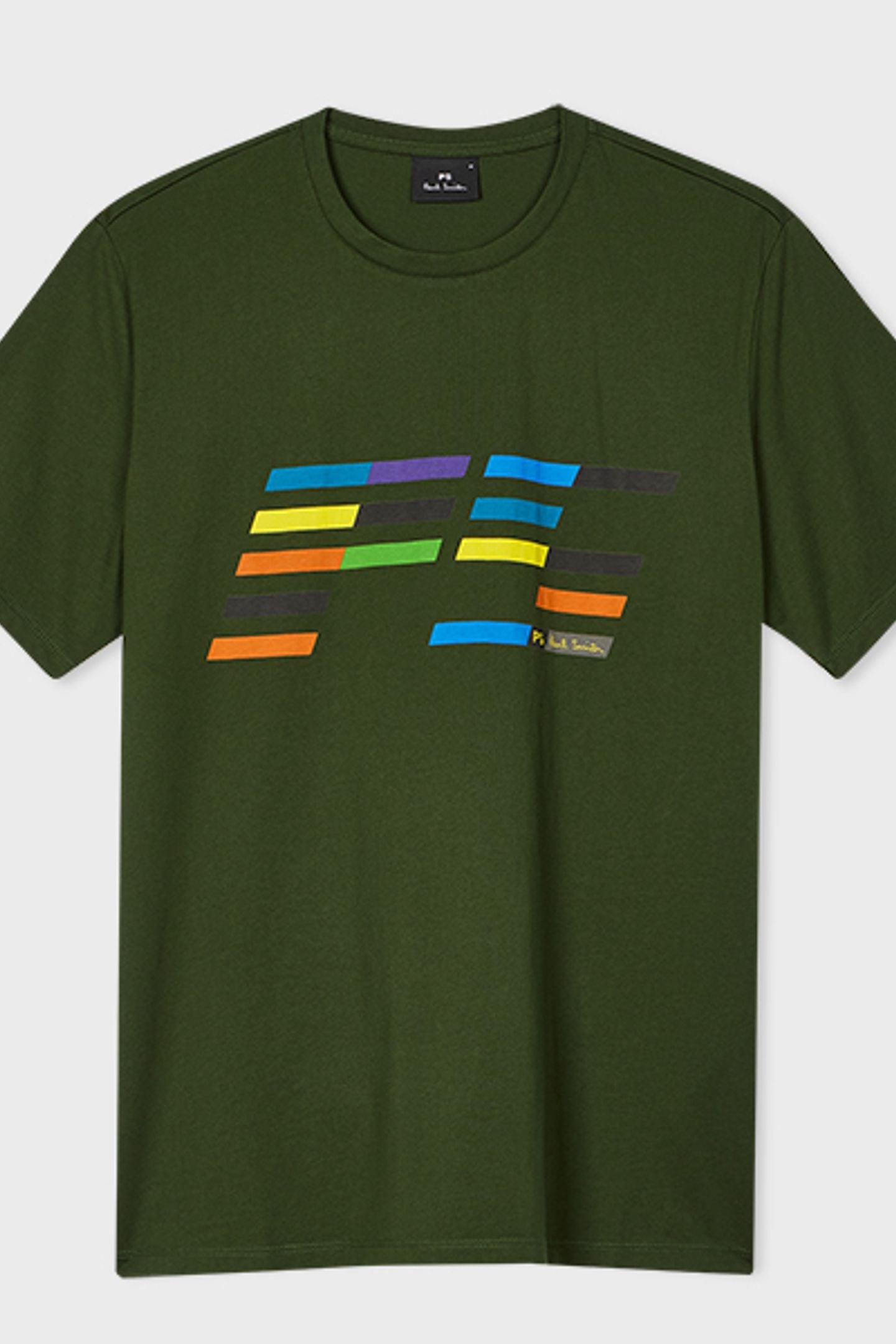 REG FIT SS TSHIRT PS SLANT LOGO BOTTLE GREEN 3