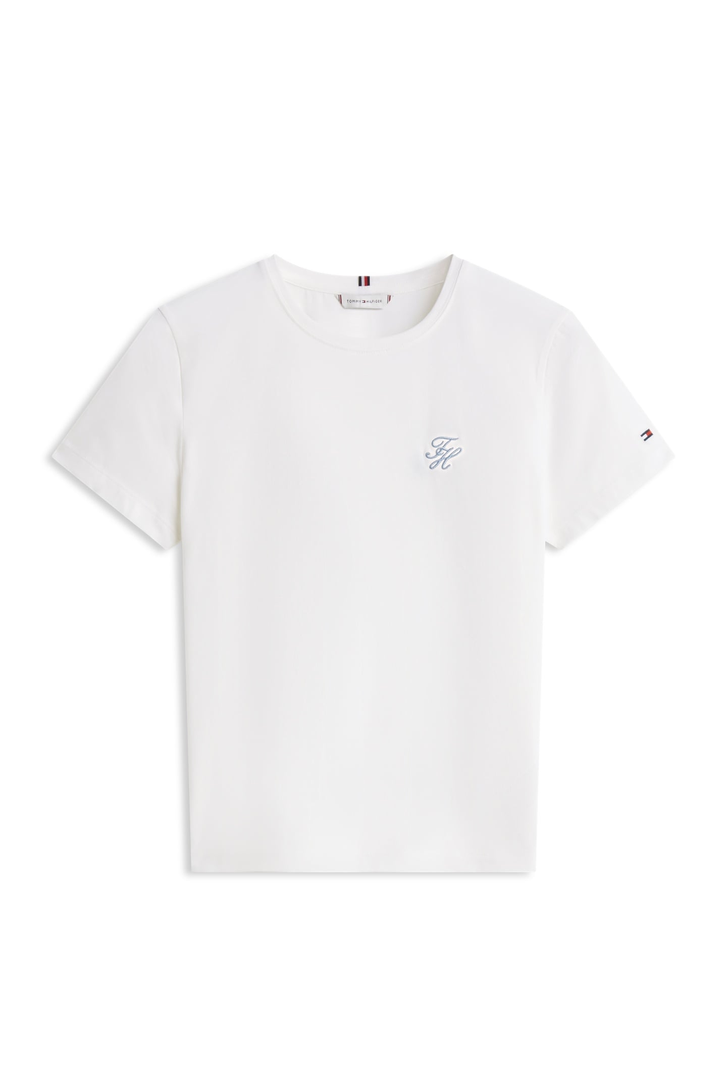 LOGO EMBROIDERY JERSEY CREW NECK T-SHIRT ECRU 3