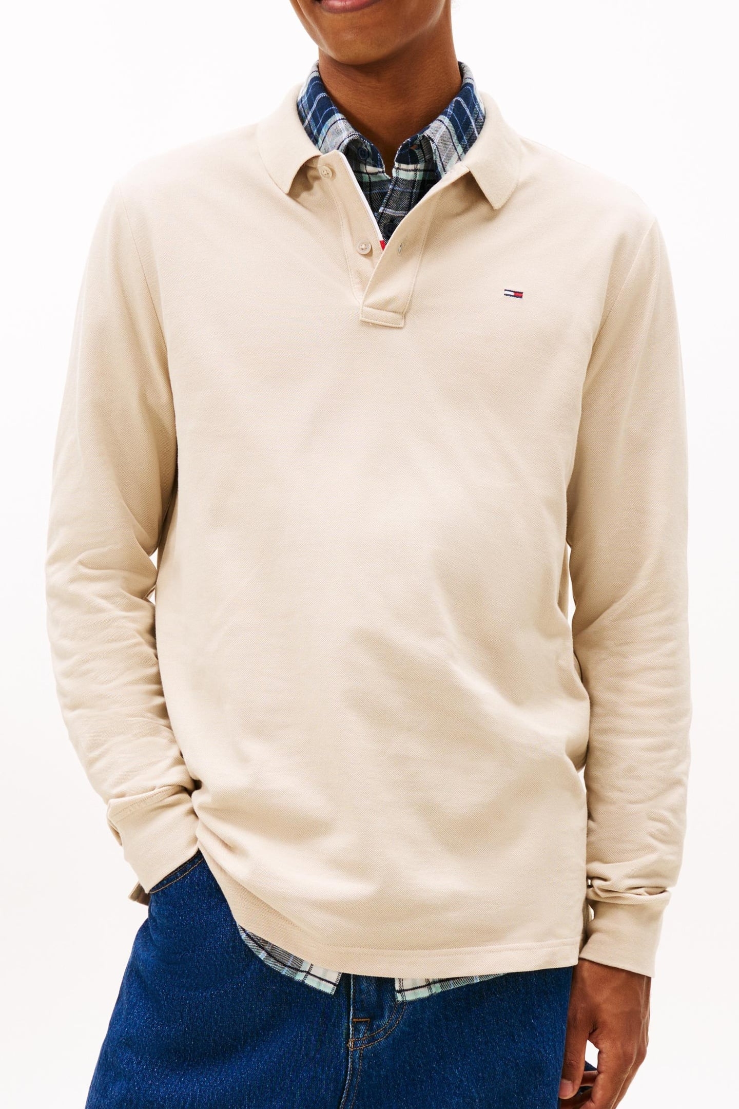 SLIM PLACKET POLO GULF SAND 1