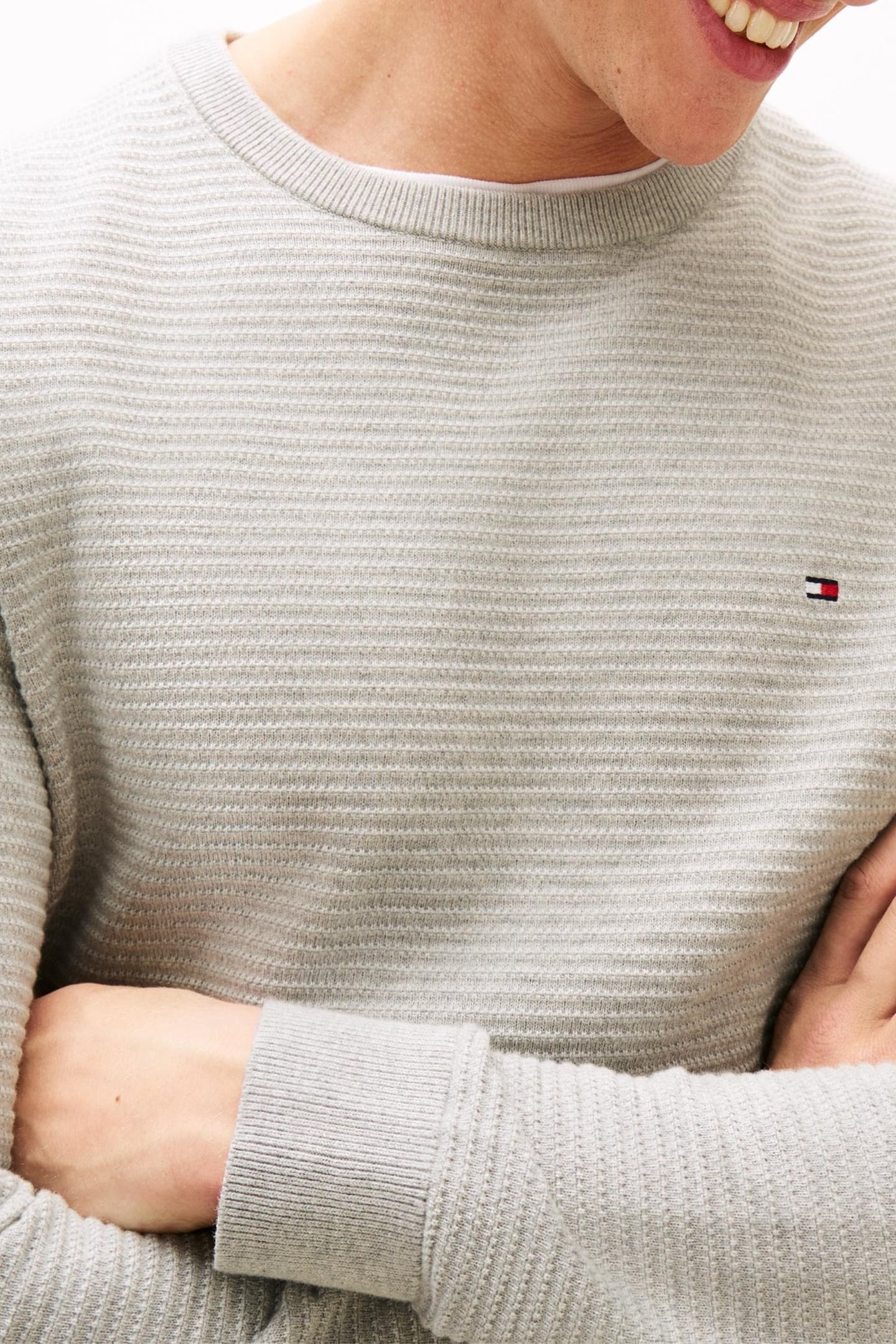 SEASONAL STRUCTURE CREWNECK LIGHT GREY HEATHER 4