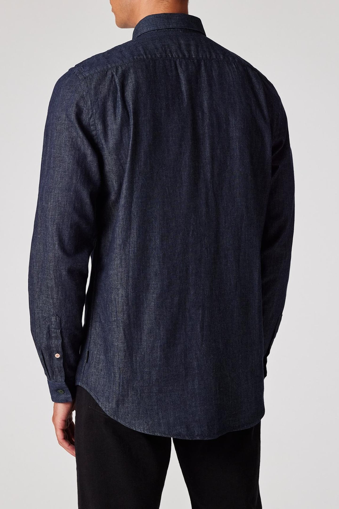 SHIRT LS TAILORED FIT RINSE WASH 3