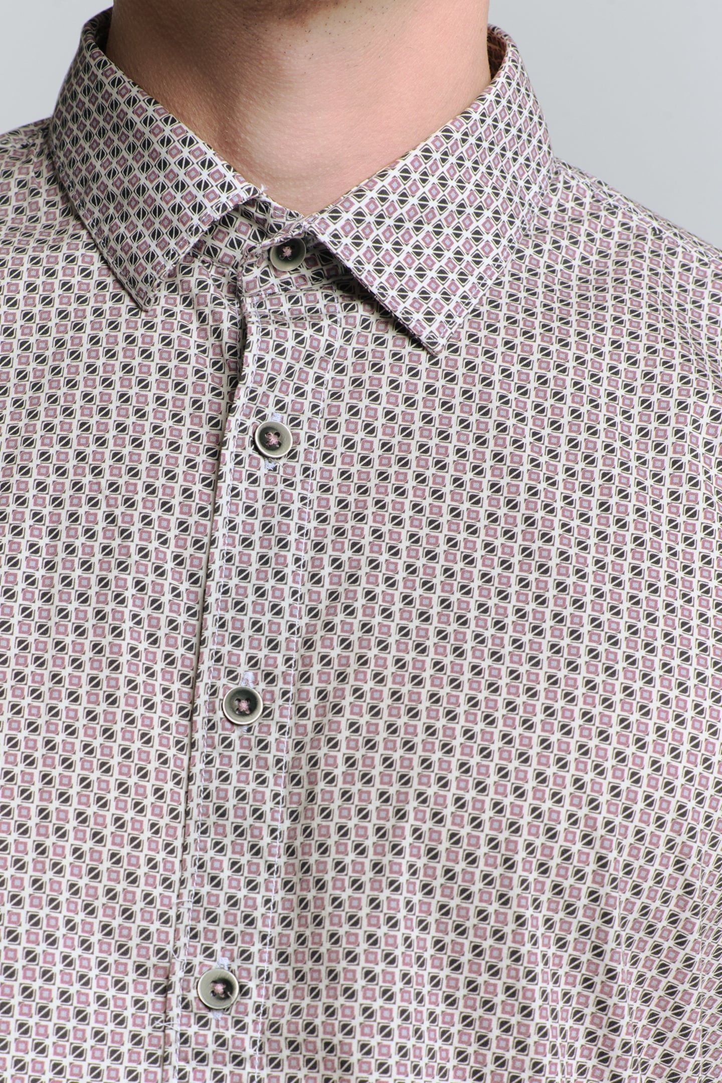 SHIRT STRETCH ALLOVER PRINTED MAUVE 6