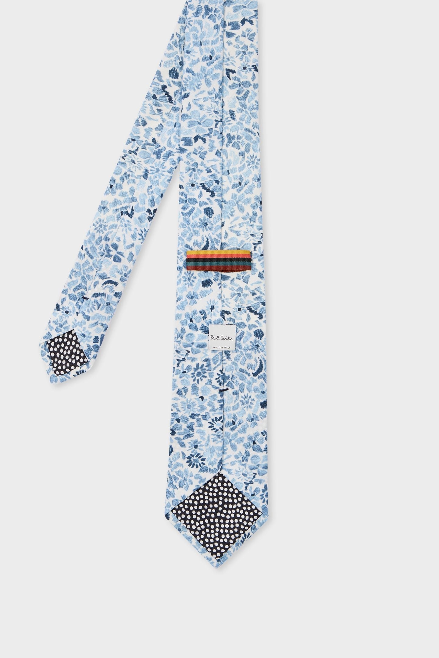 TIE PENCIL FLORAL LIGHT BLUE 2
