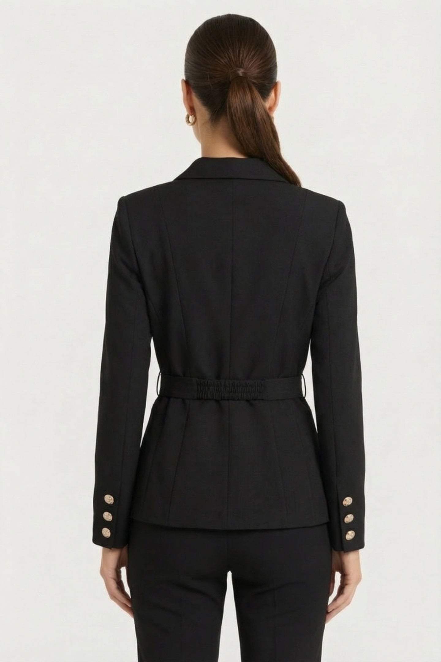 MARCIANO BY GUESS SHAYLA BELTED BLAZER JET BLACK 3