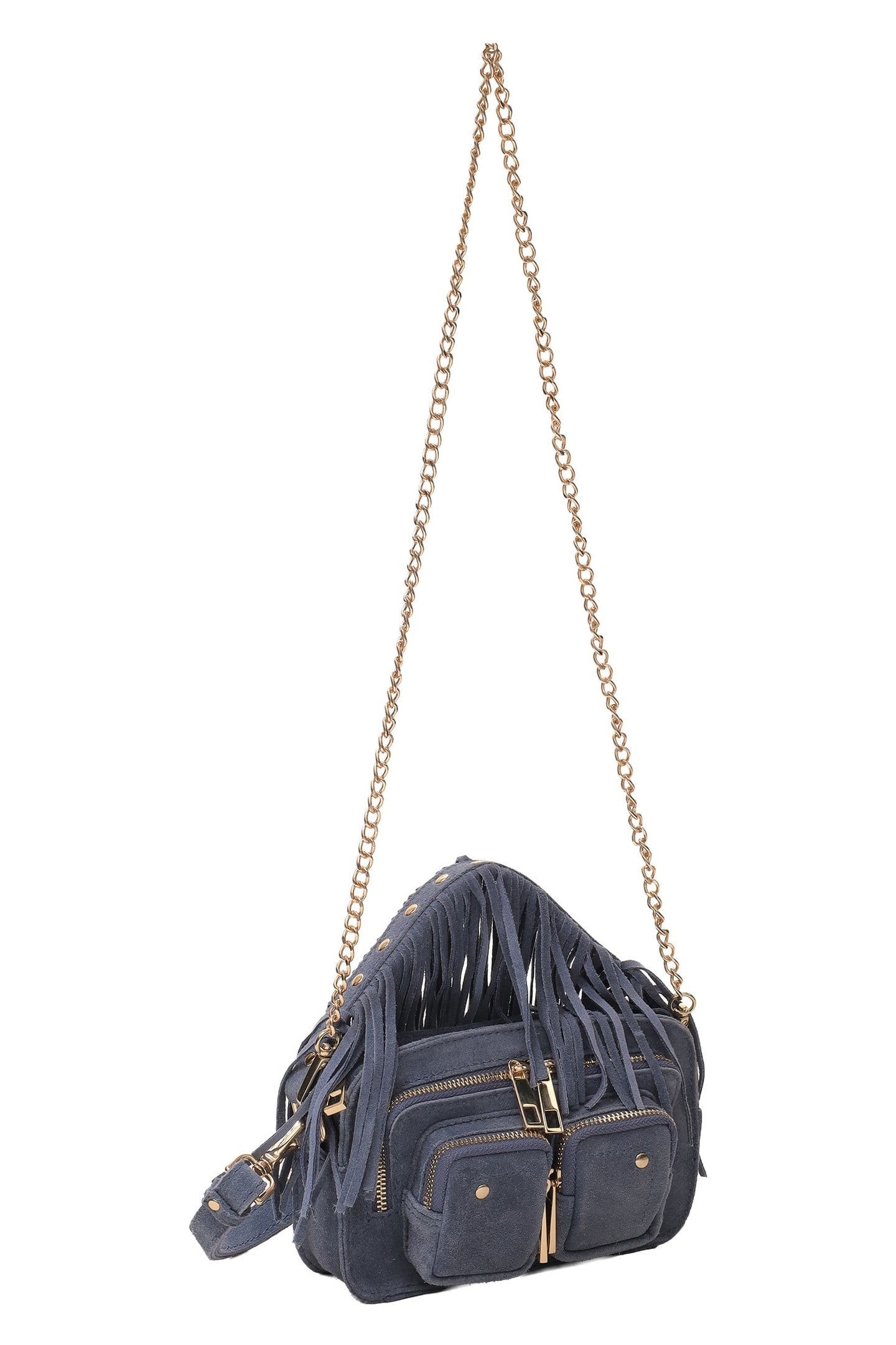 HELENA FRINGE SUEDE JEANS W. GOLD 3