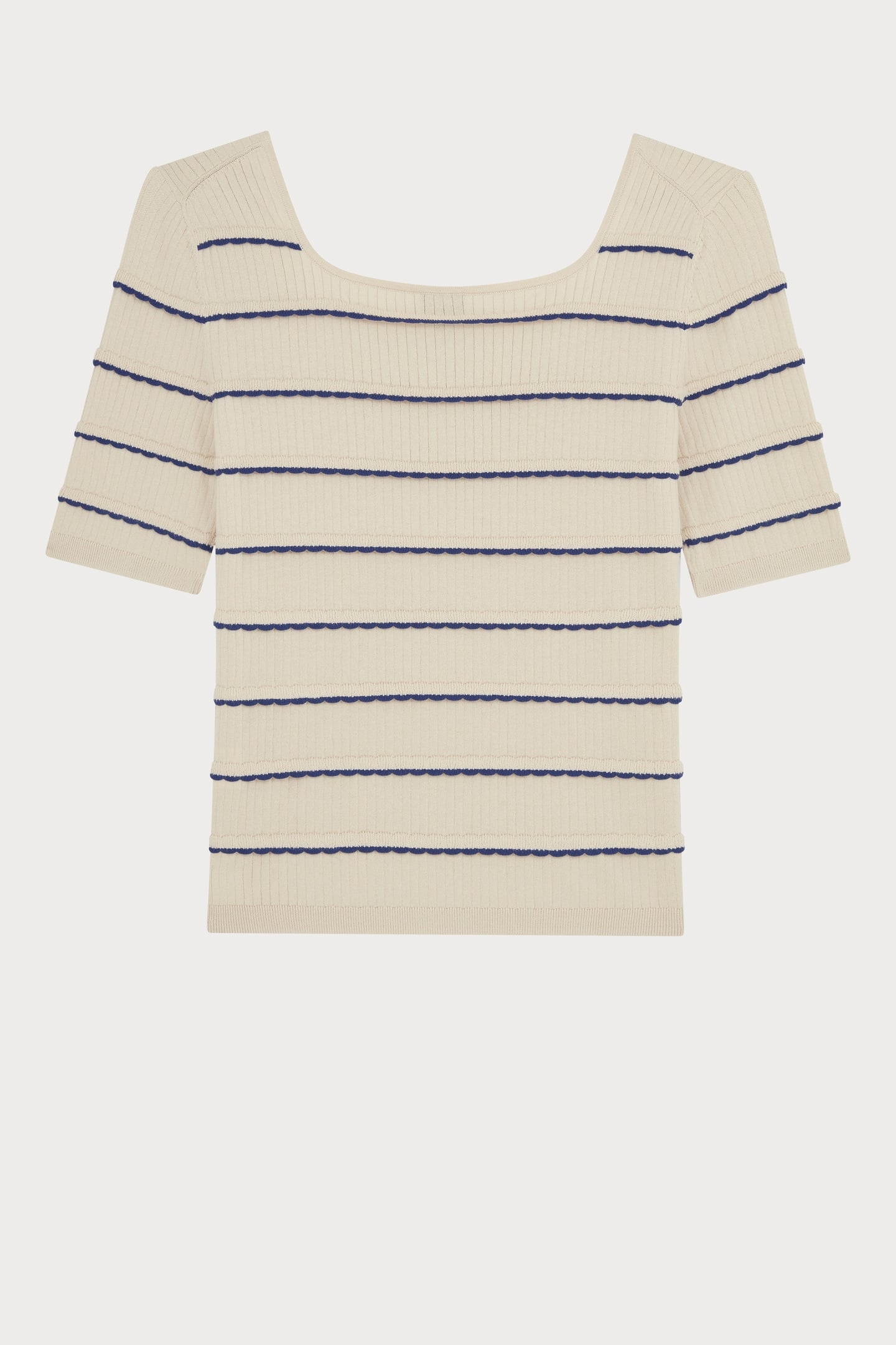 KNITTED SS TOP IVORY 6