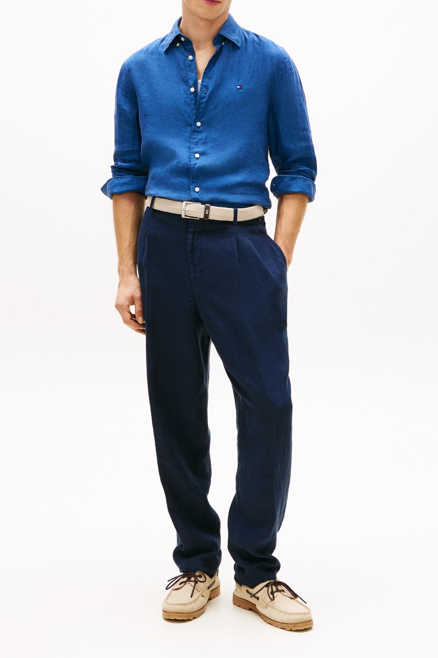 PIGMENT DYED LINEN SHIRT BLUE JEAN 1