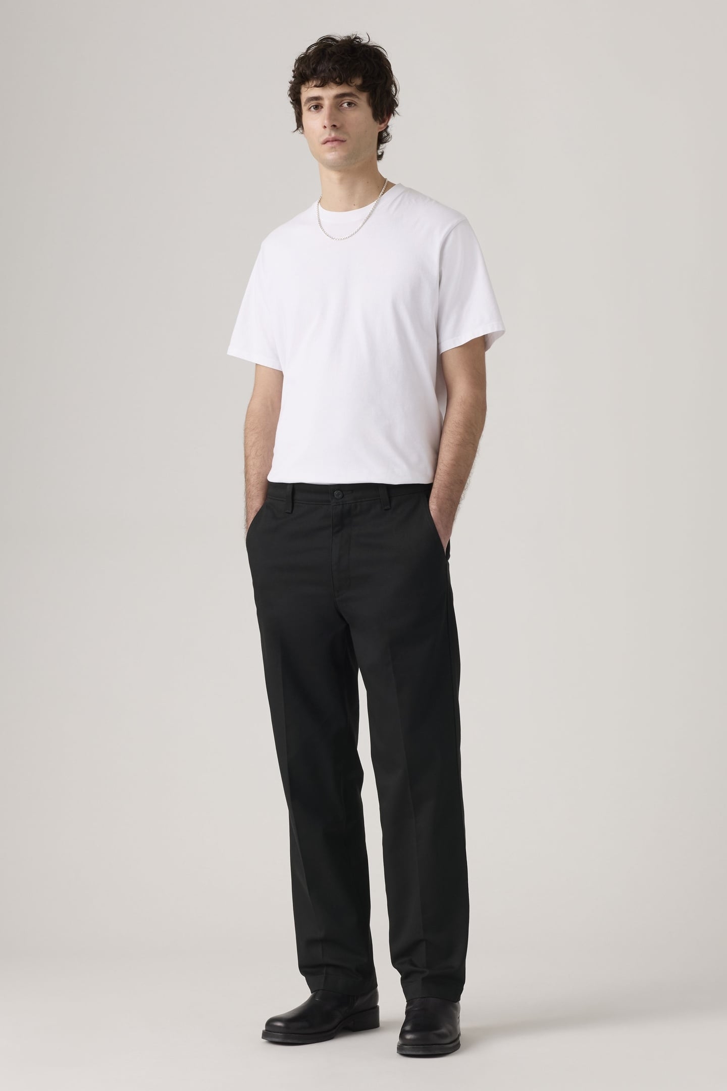 XX LOOSE STRAIGHT CHINOS BLACK 1