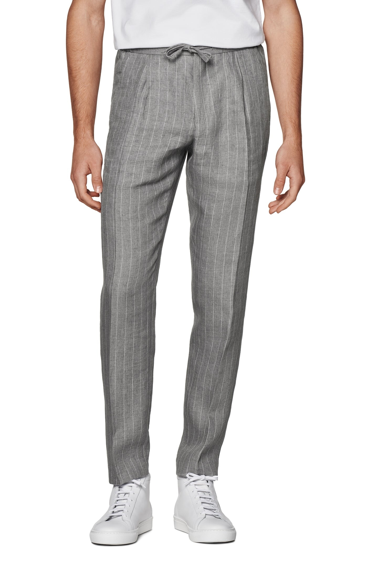 TROUSERS-L.GREY-STRIPE LIGHT GREY 2