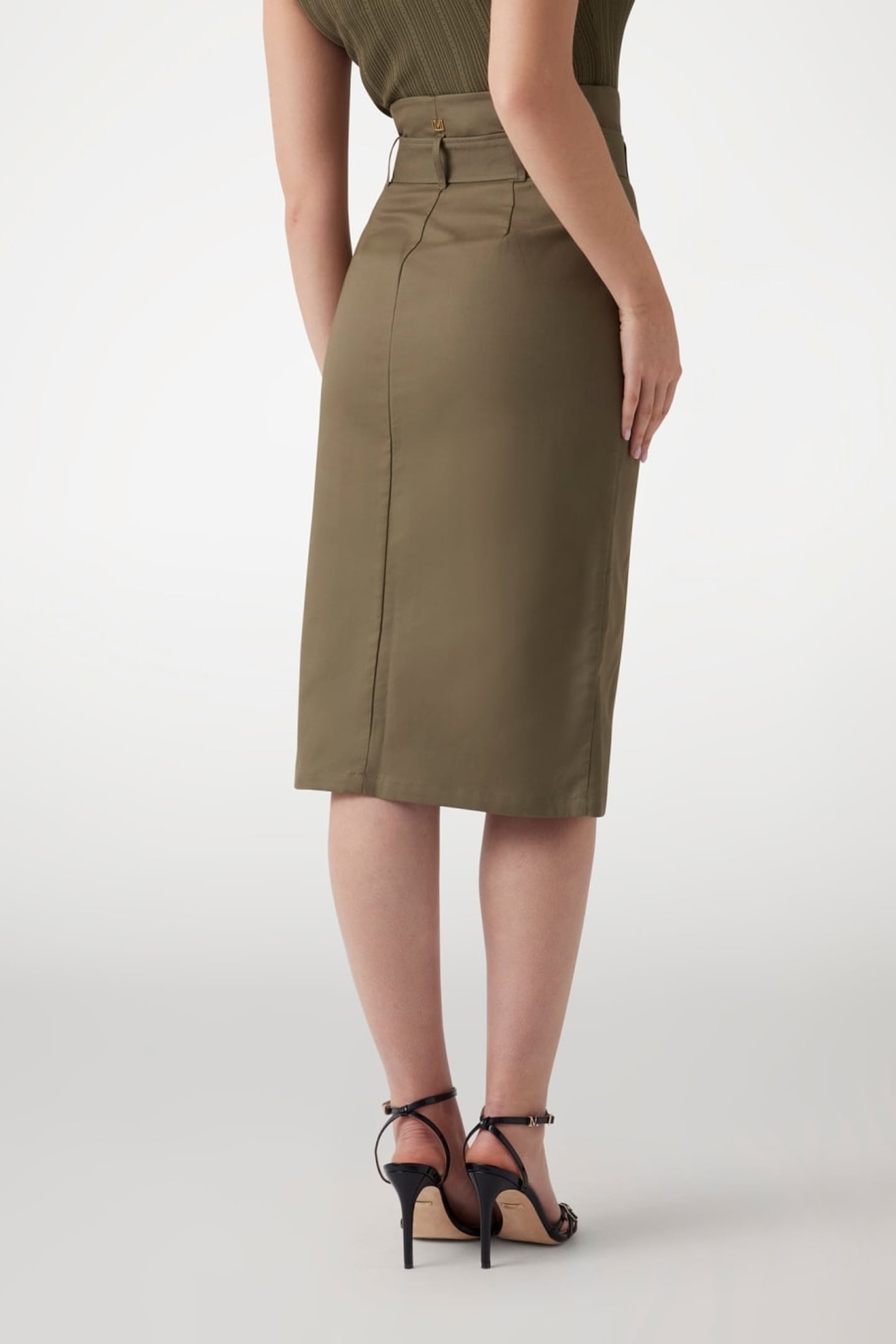 MARCIANO BY GUESS CINDY MIDI SKIRT ARMY OLIVE 3
