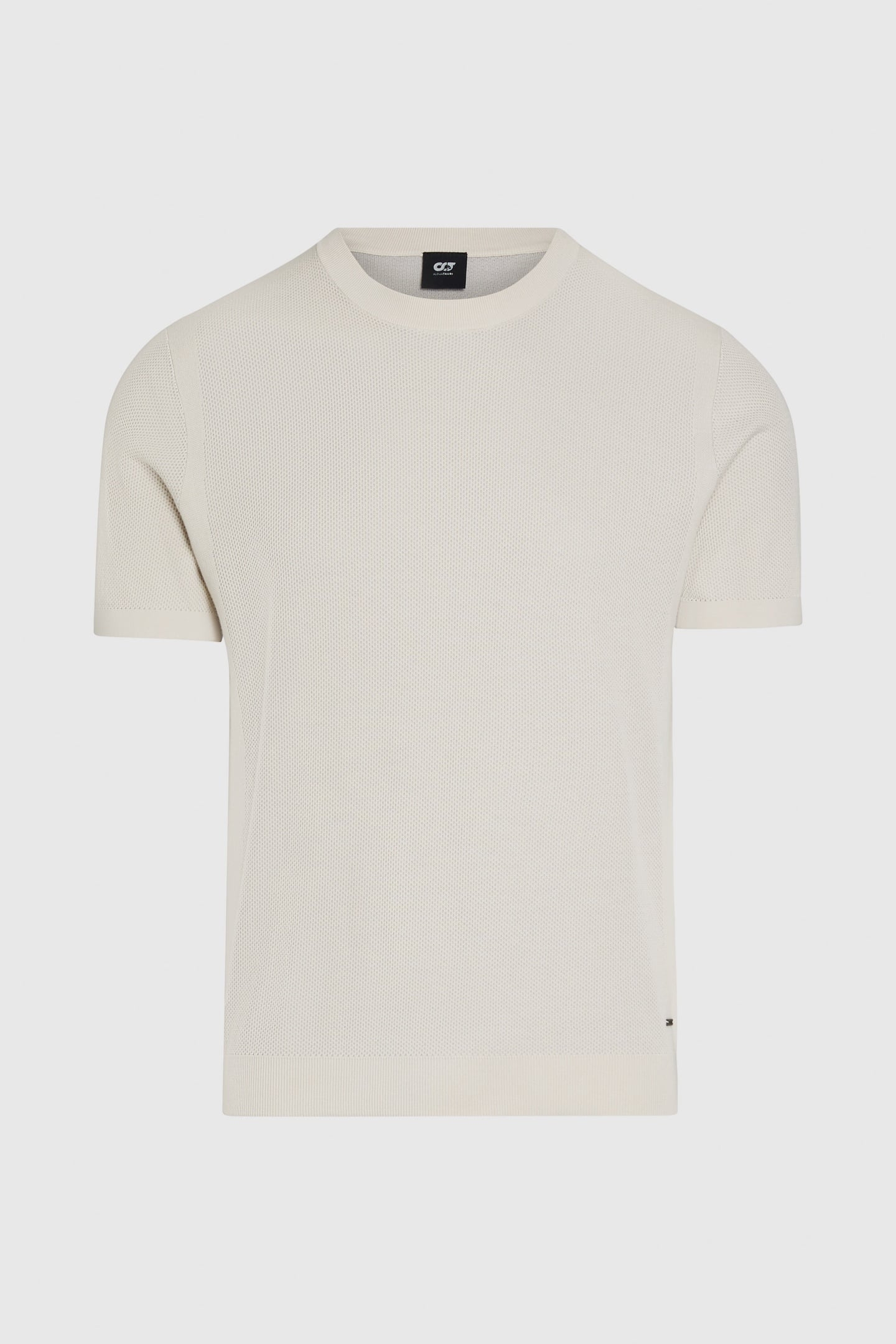 FAWEN V1.Y9.01 FLAT-KNIT-SHIRT STONE/CLOUD GREY 3