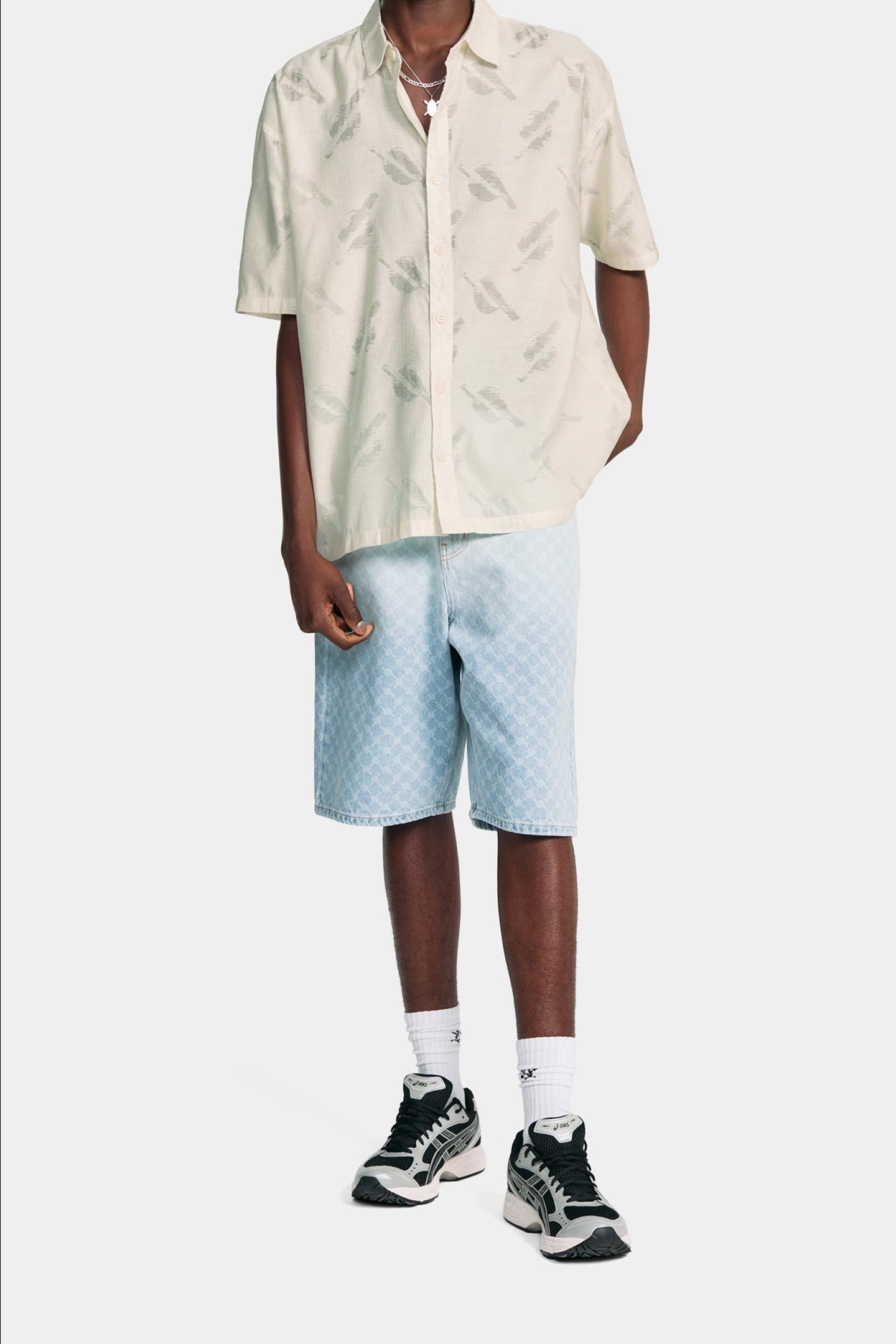 SALIM RELAXED SHORT SLEEVE SHIRT FROST WHITE 2