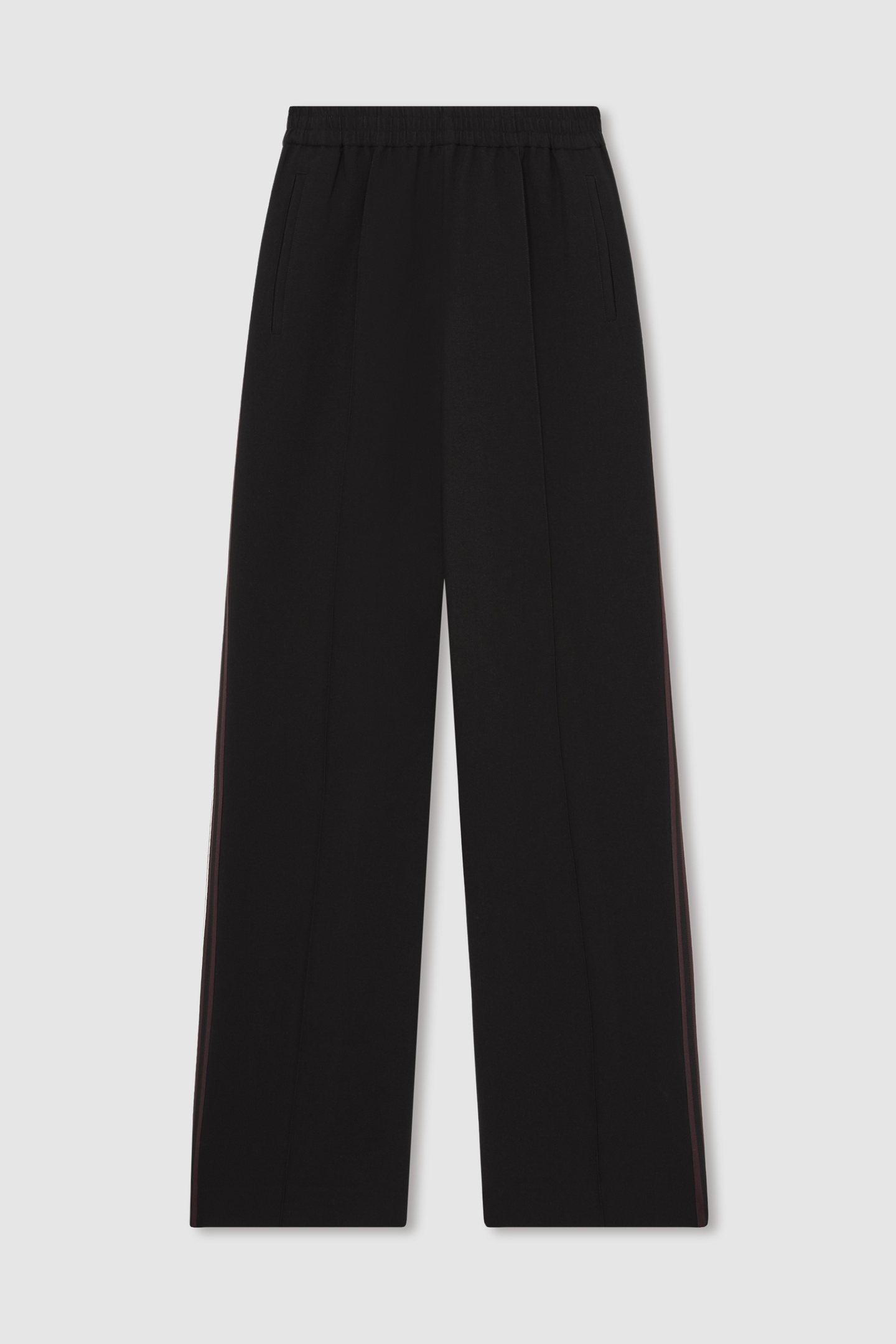 SIDE STRIPE WIDE LEG TROUSER BLACK 6
