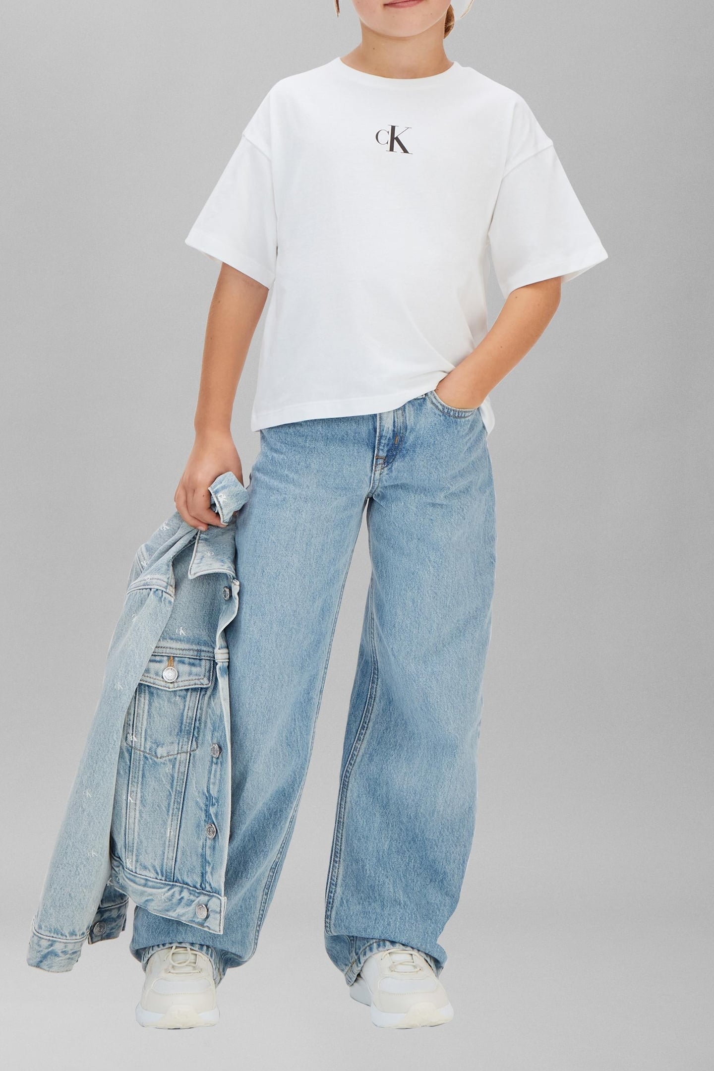 GIRLS LOGO BOXY SS T-SHIRT BRIGHT WHITE 2