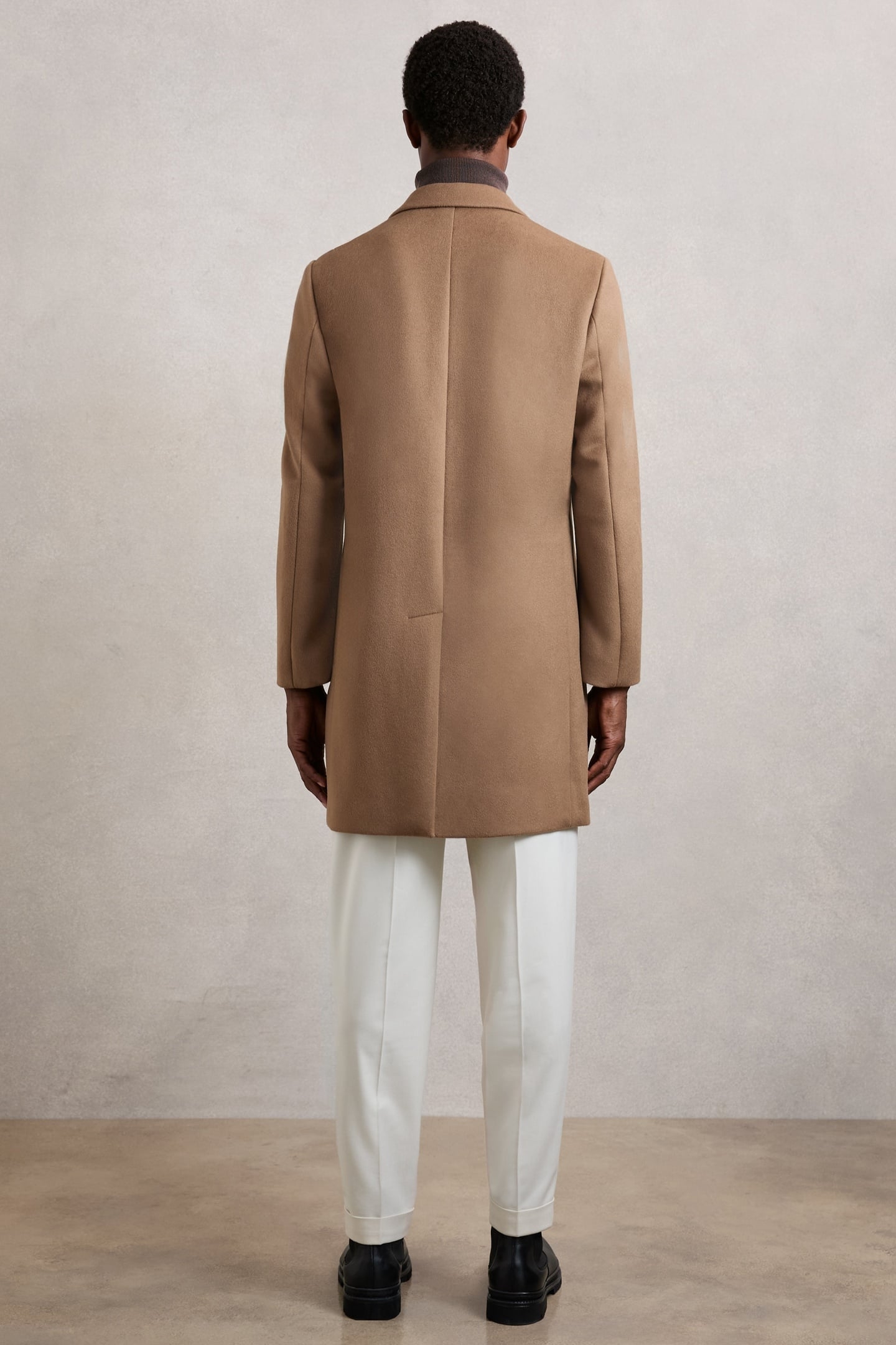 LS SB WOOL BLEND OVERCOAT LIGHT BROWN 2
