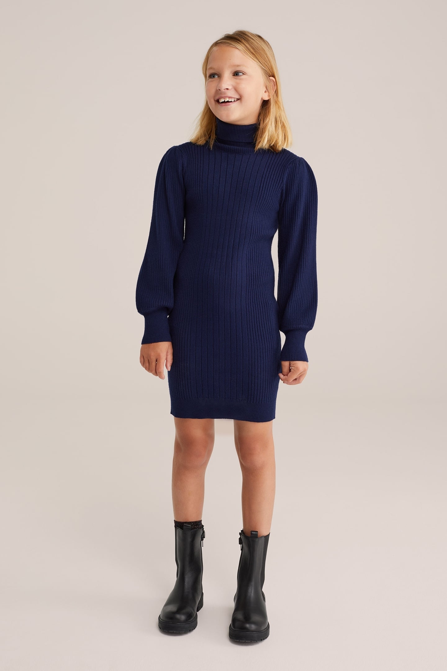 DRESS MID LENGTH NAVY BLUE 2