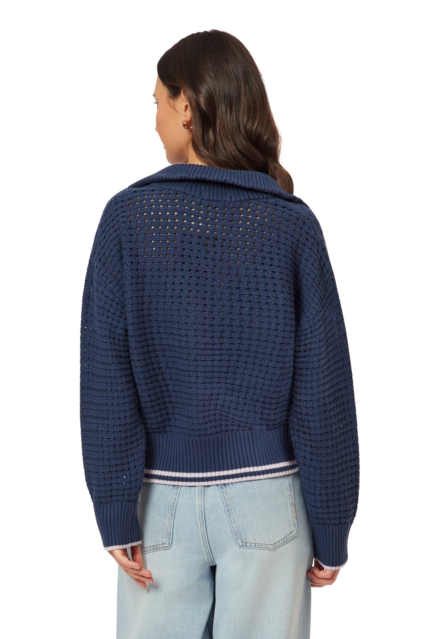 ZIP POINTELLE PULLOVER BIG DIPPER 6