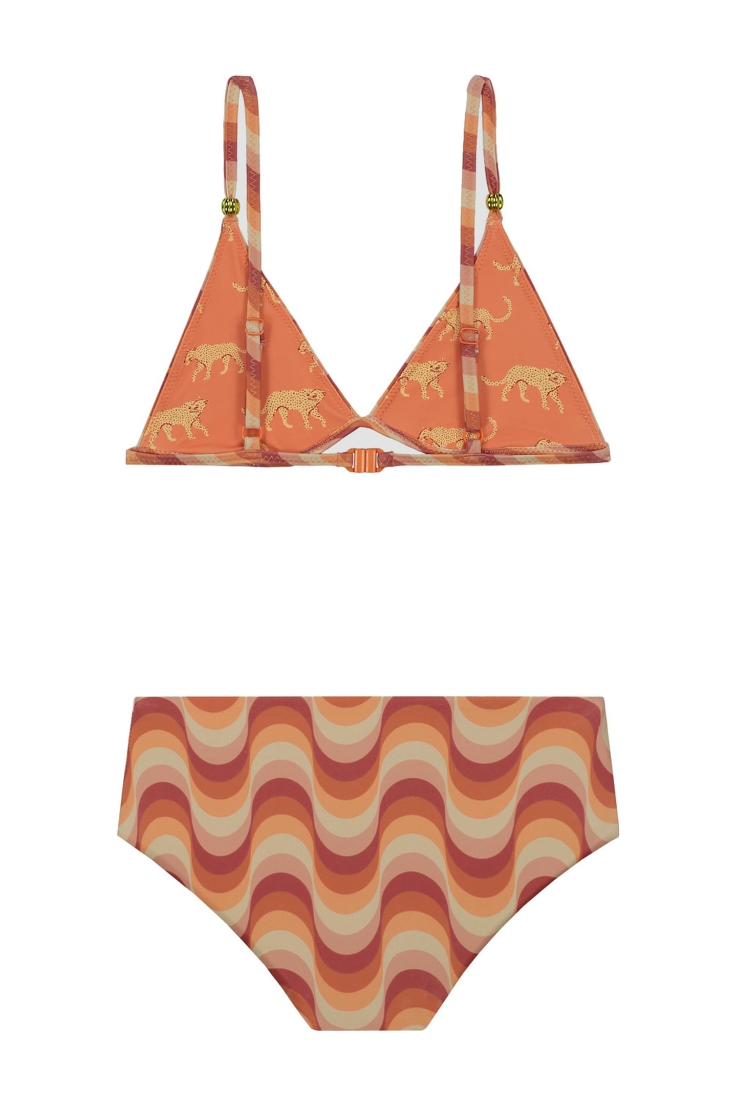 GIRLS ROSIE REVERSIBLE BIKINI SET GROOVY LEOPARD LIGHT SANDA 4