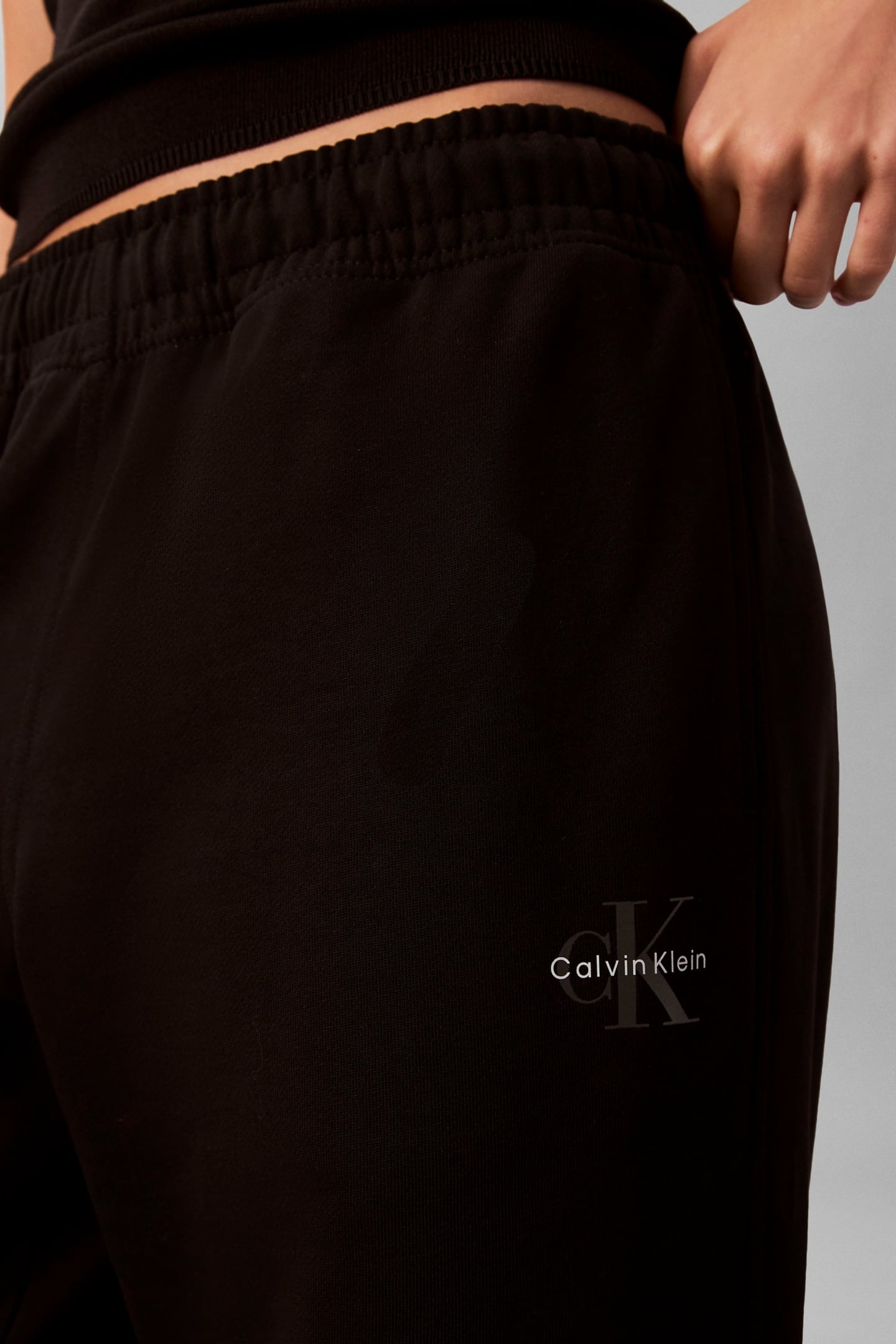 MONOLOGO FOIL FRENCH SWEATPANTS BLACK 6