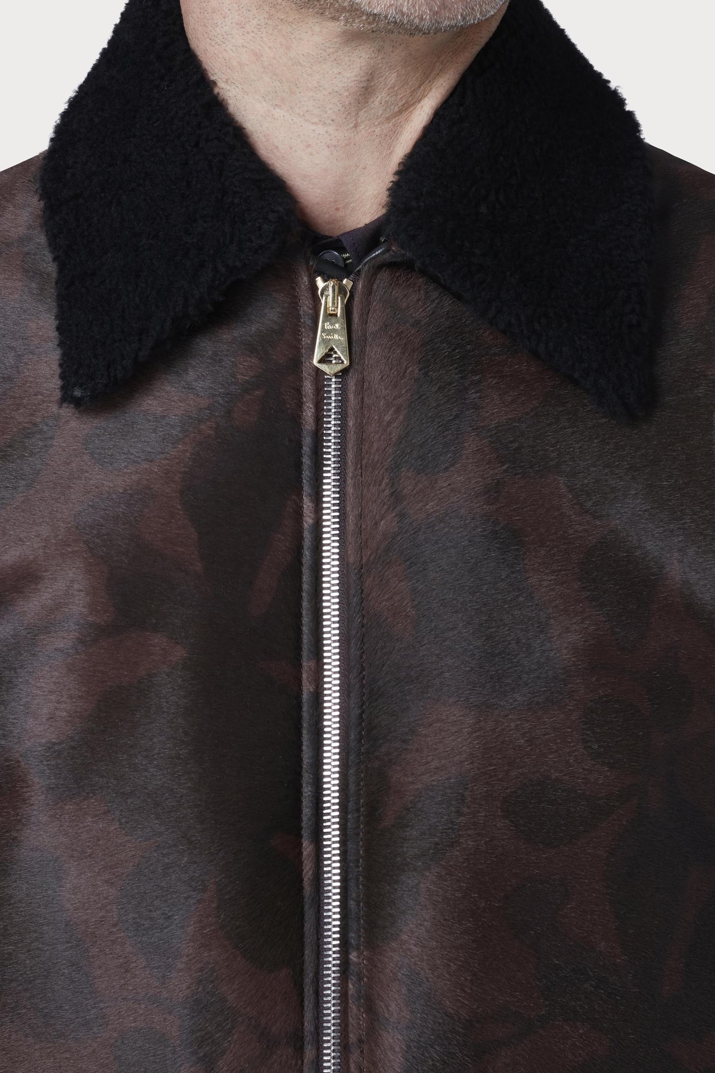 SLIM FIT LEATHER JACKET TAUPE 3