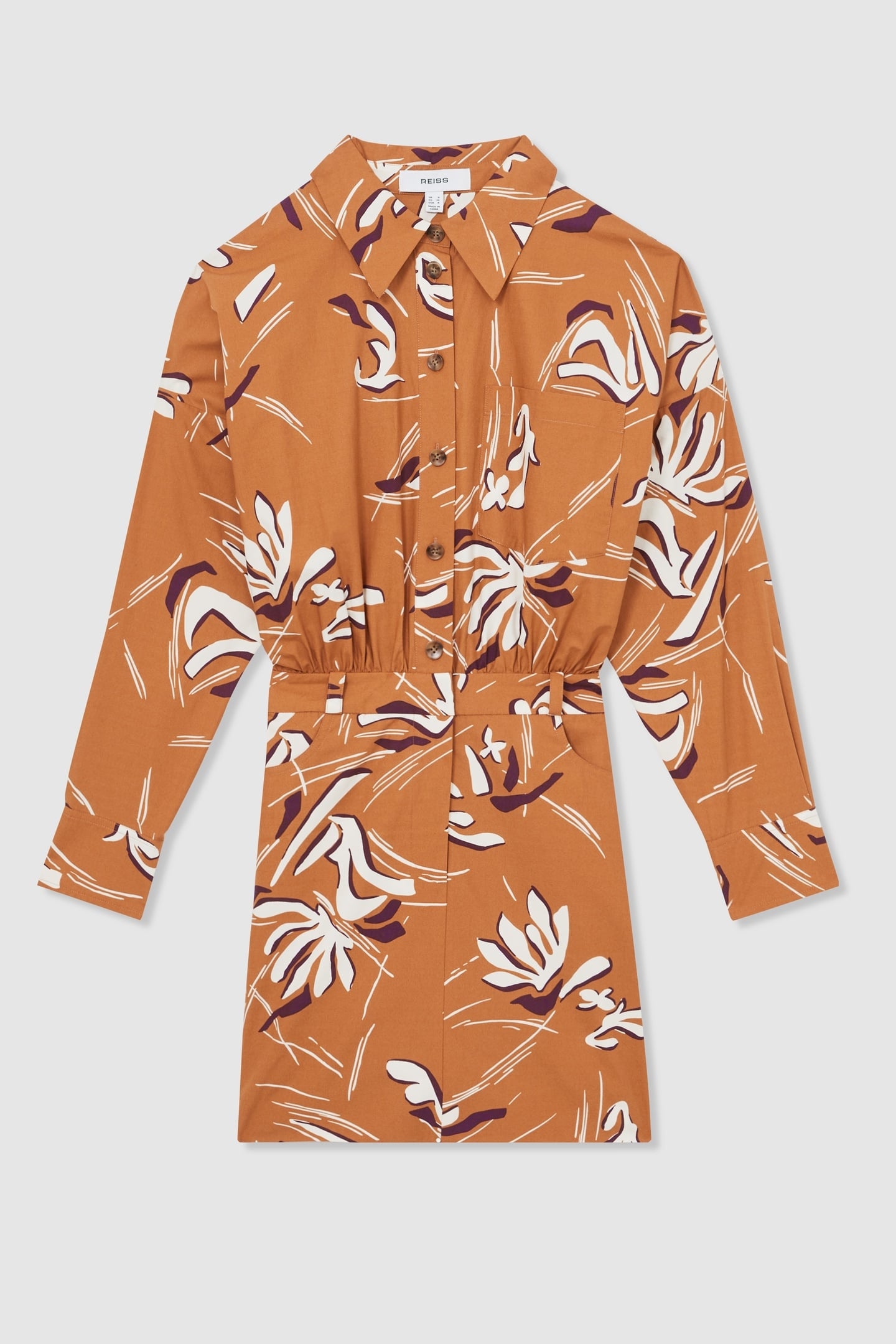 FLORAL PRINT DRESS RUST 4