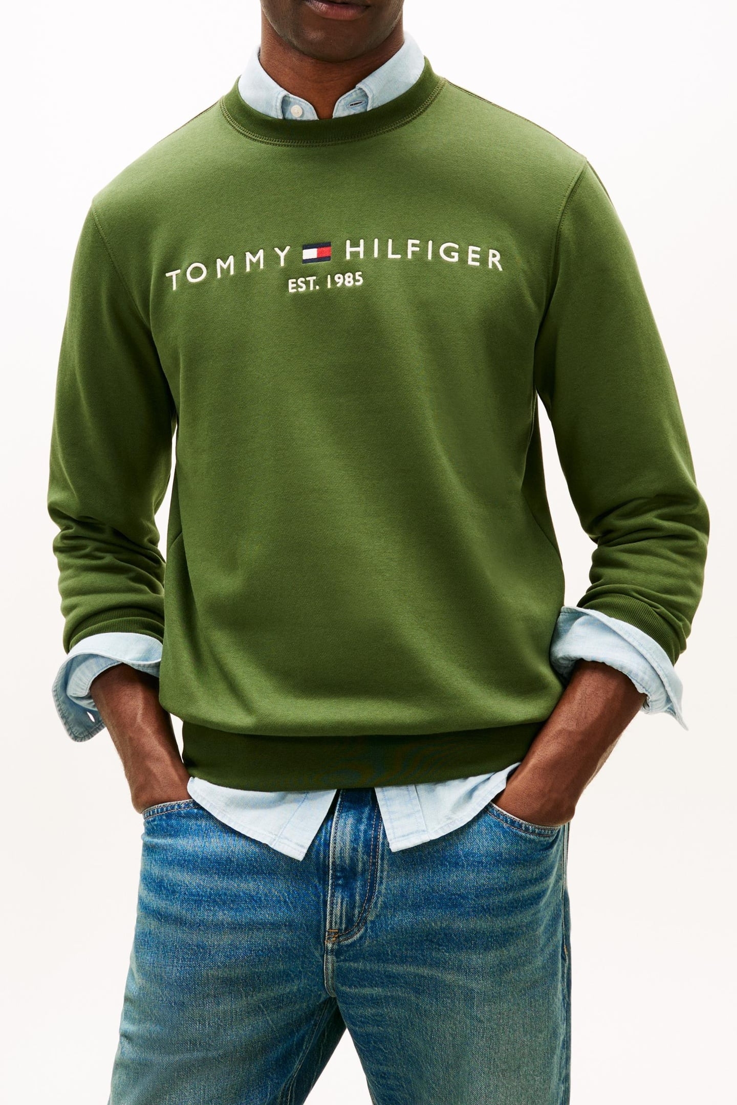 TOMMY LOGO SWEATSHIRT MOUNTAIN PINE 1